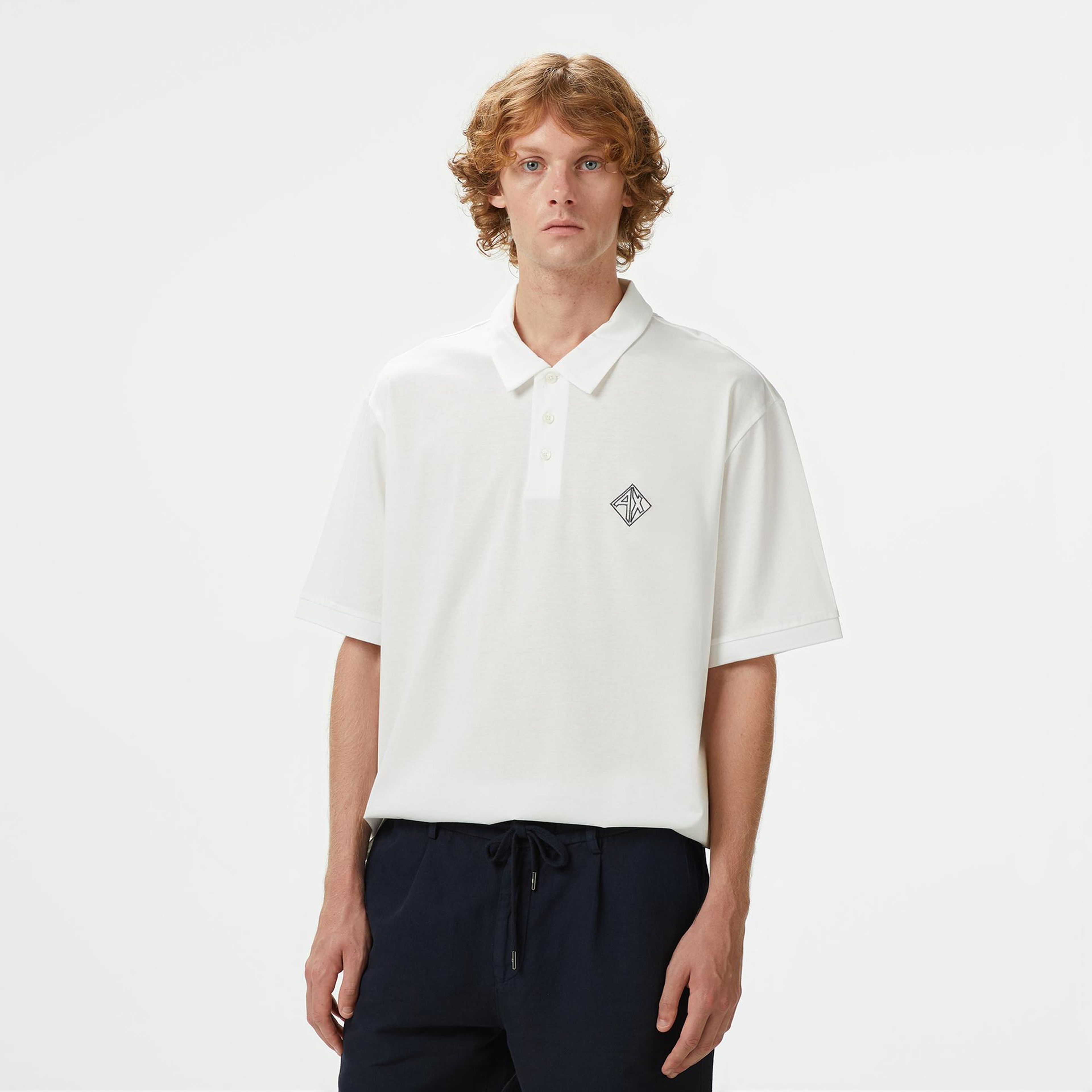 Armani Exchange Erkek Beyaz Polo