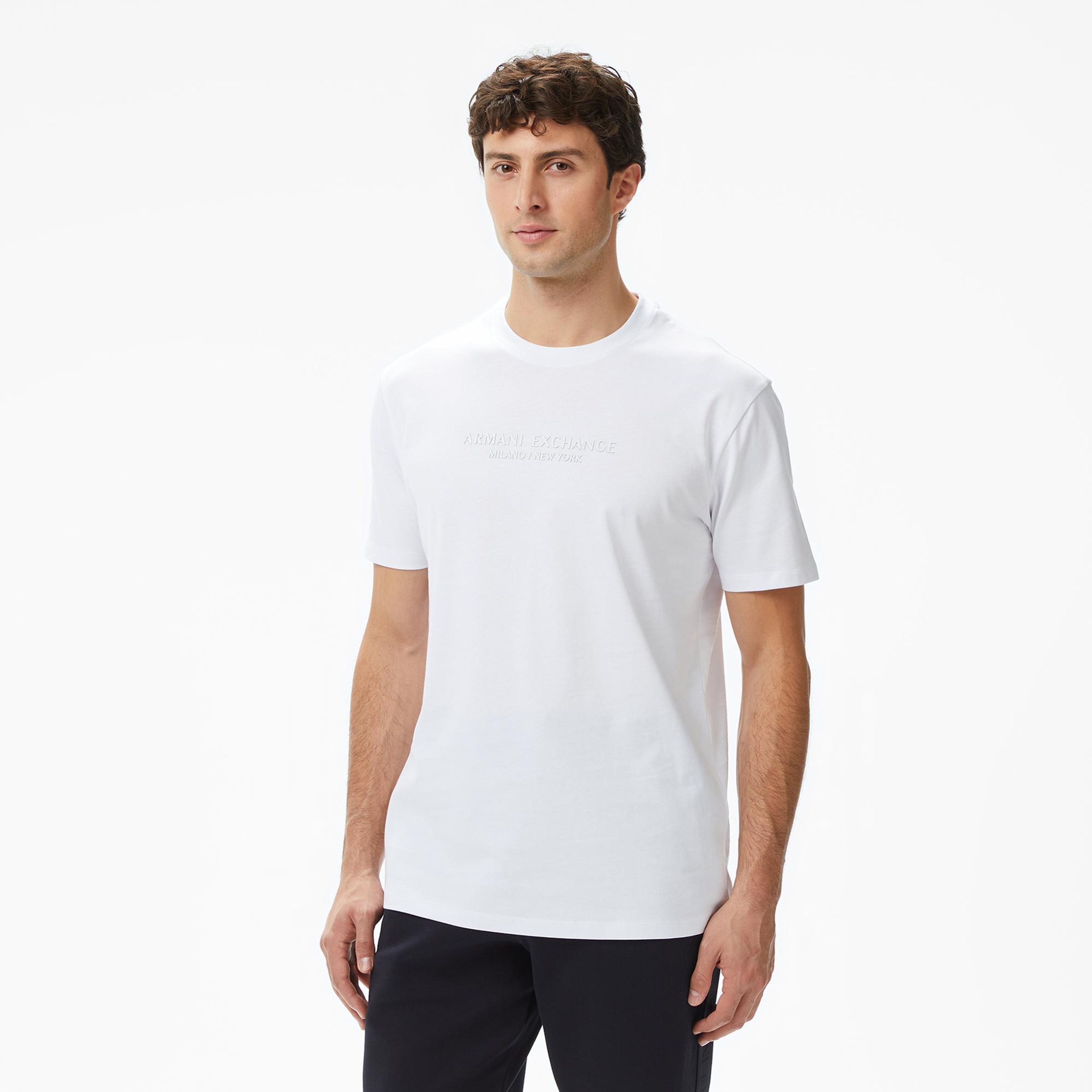 Armani Exchange Erkek Beyaz T-Shirt