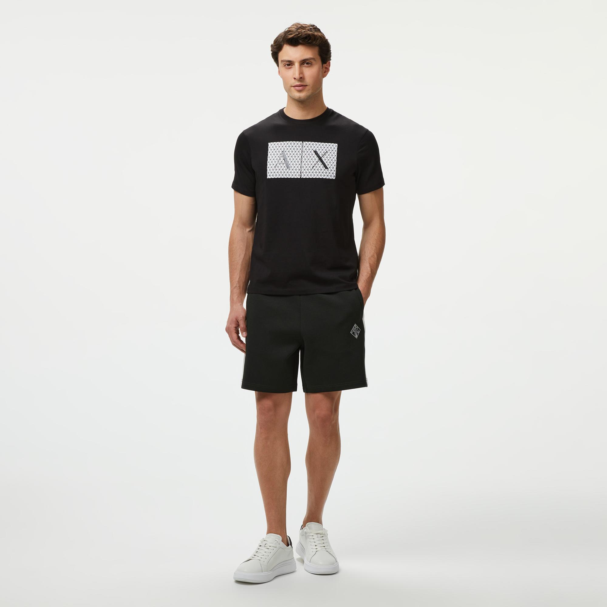 Armani Exchange Erkek Siyah Bisiklet Yaka T-Shirt