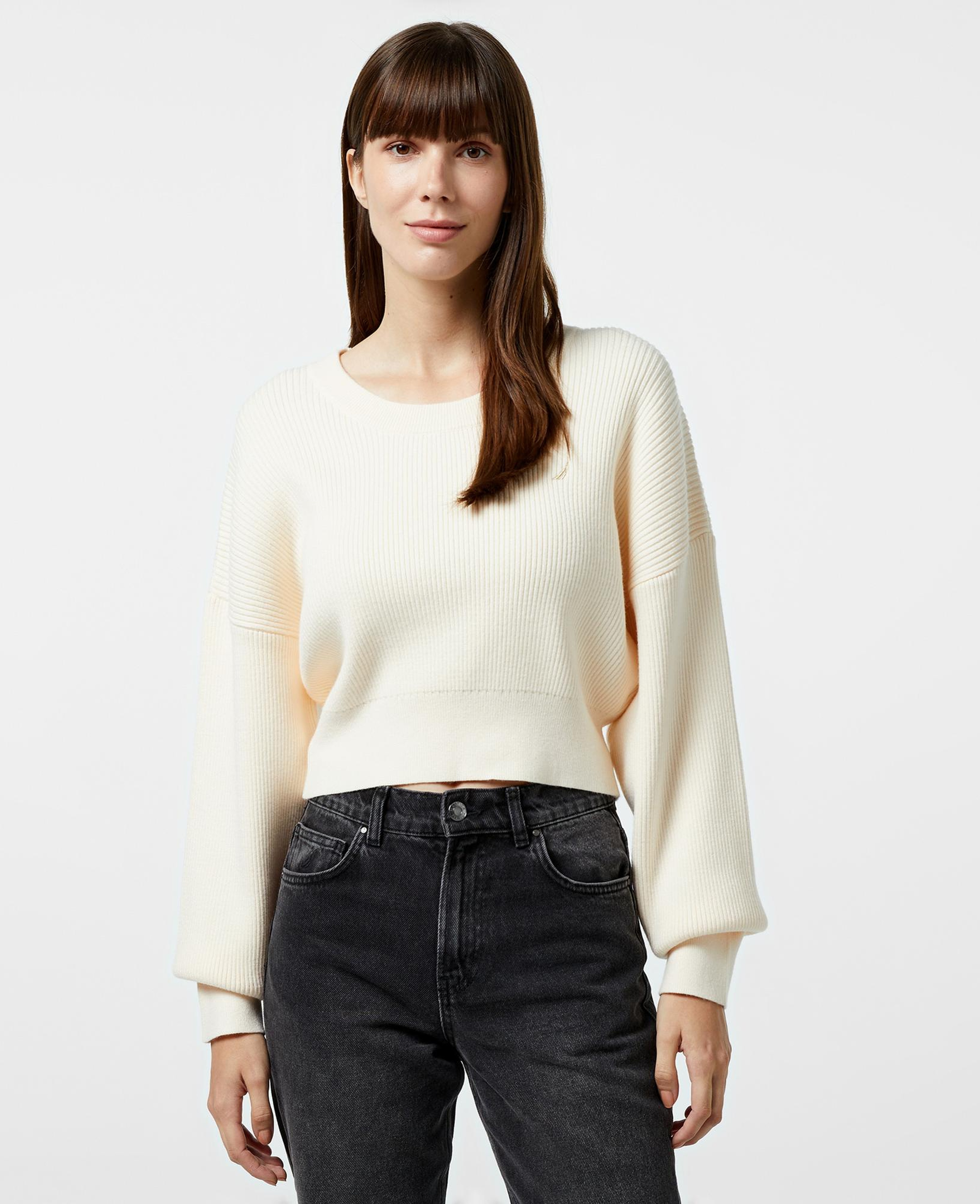 Nautica Kadın Beyaz Regular Fit Kazak