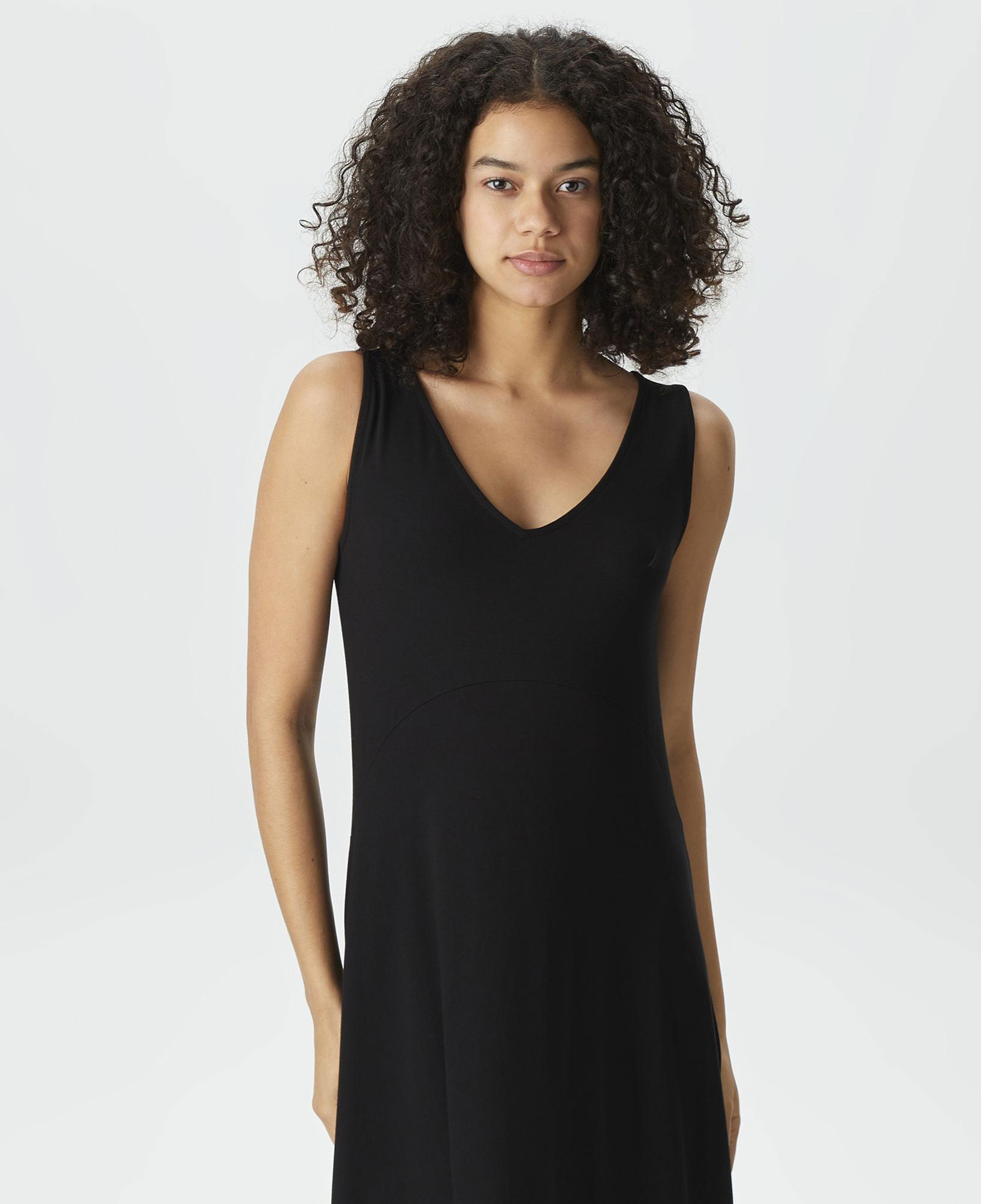 Nautica Kadın Siyah Relaxed Fit Askılı Elbise
