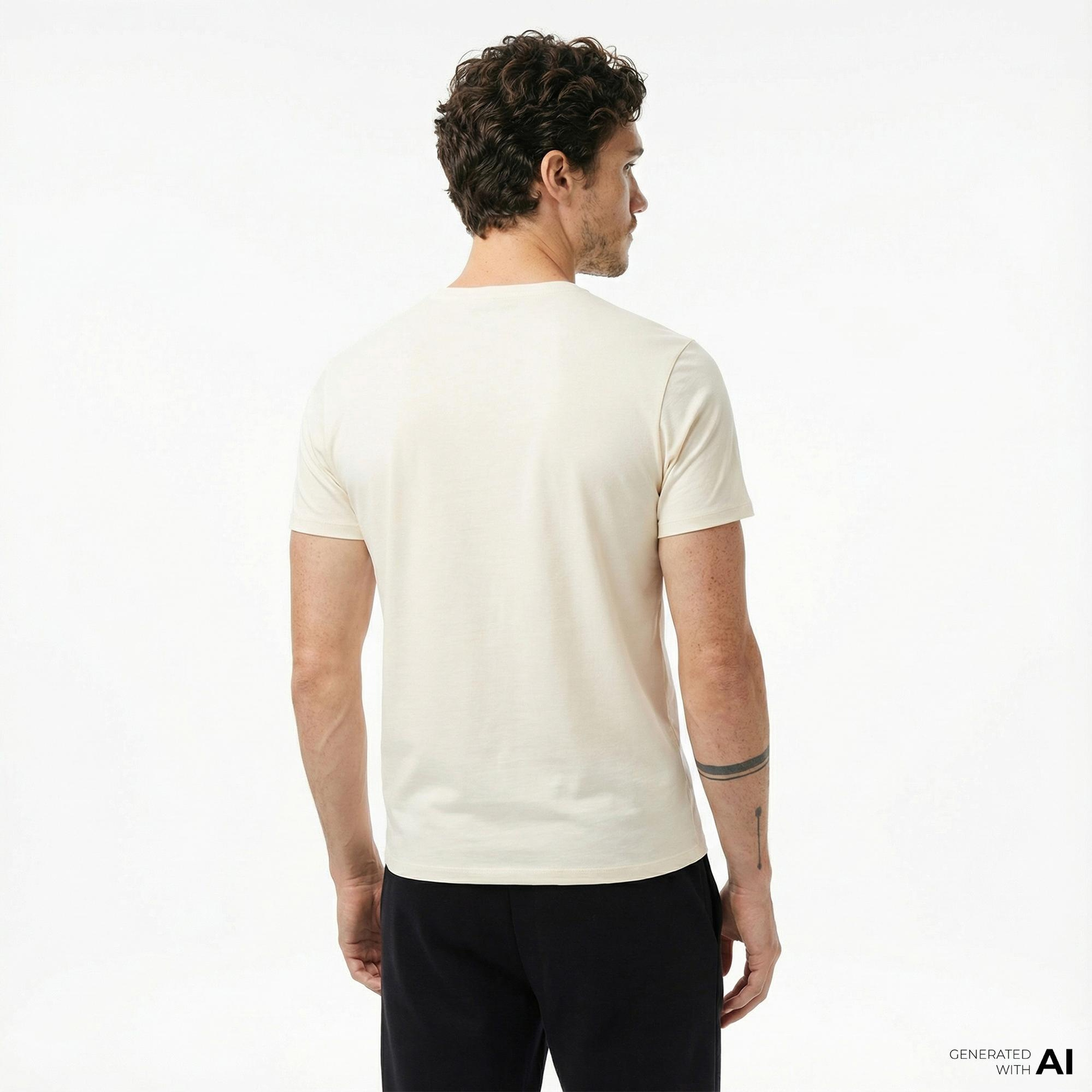 Converse Erkek Krem T-Shirt