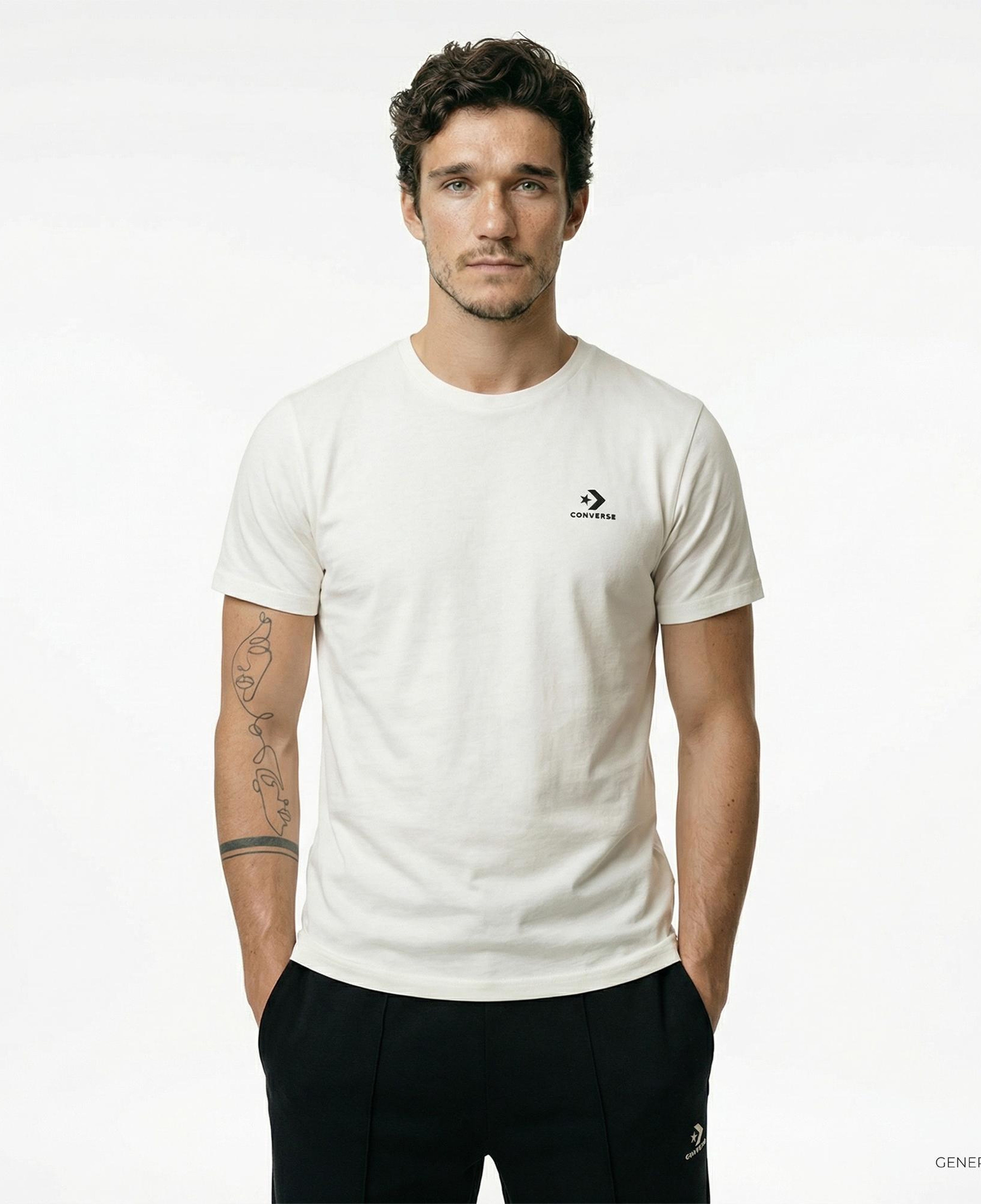 Converse Erkek Krem T-Shirt