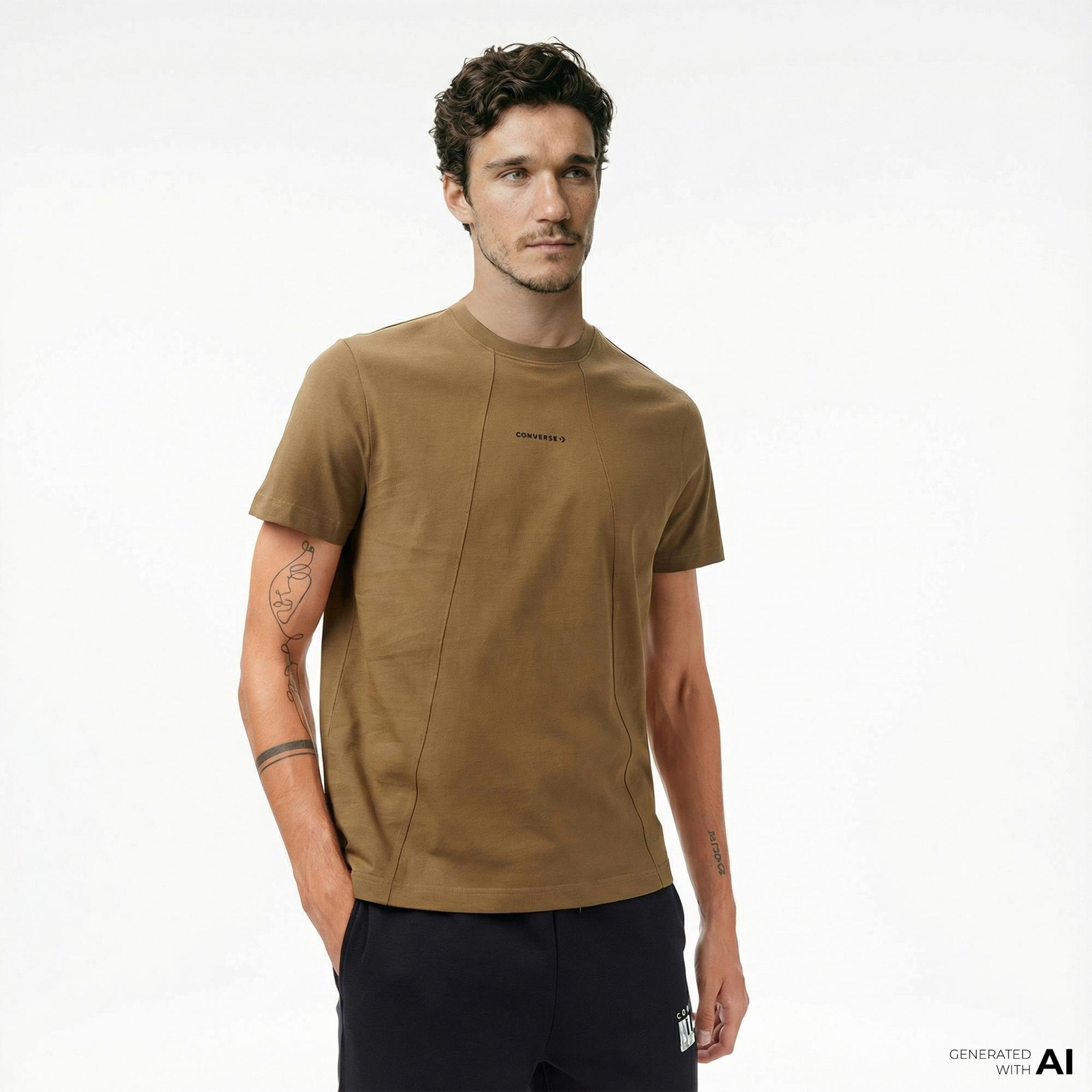 Converse Erkek Haki T-Shirt