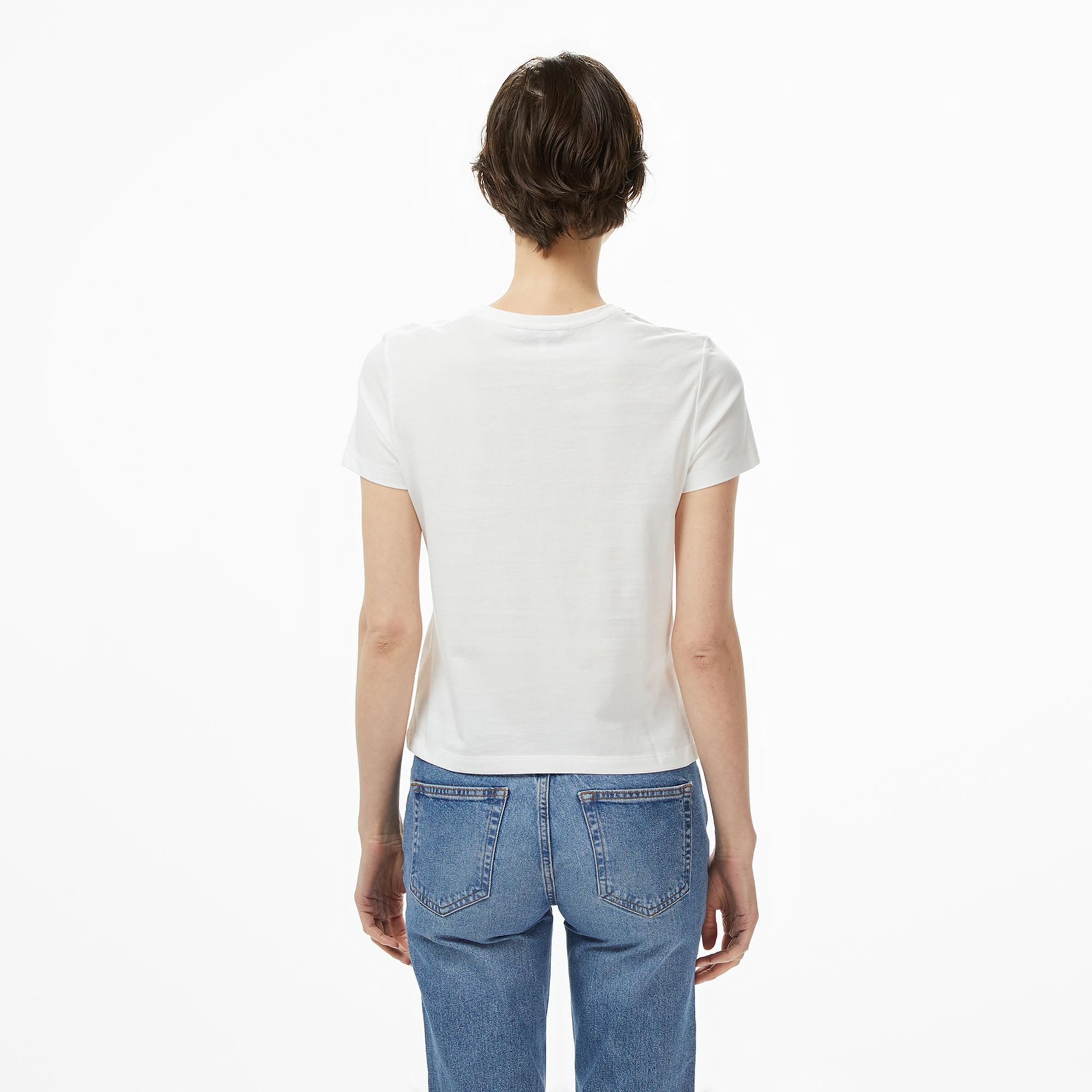 Tommy Hilfiger Classic Script Regular Kadın Beyaz T-Shirt