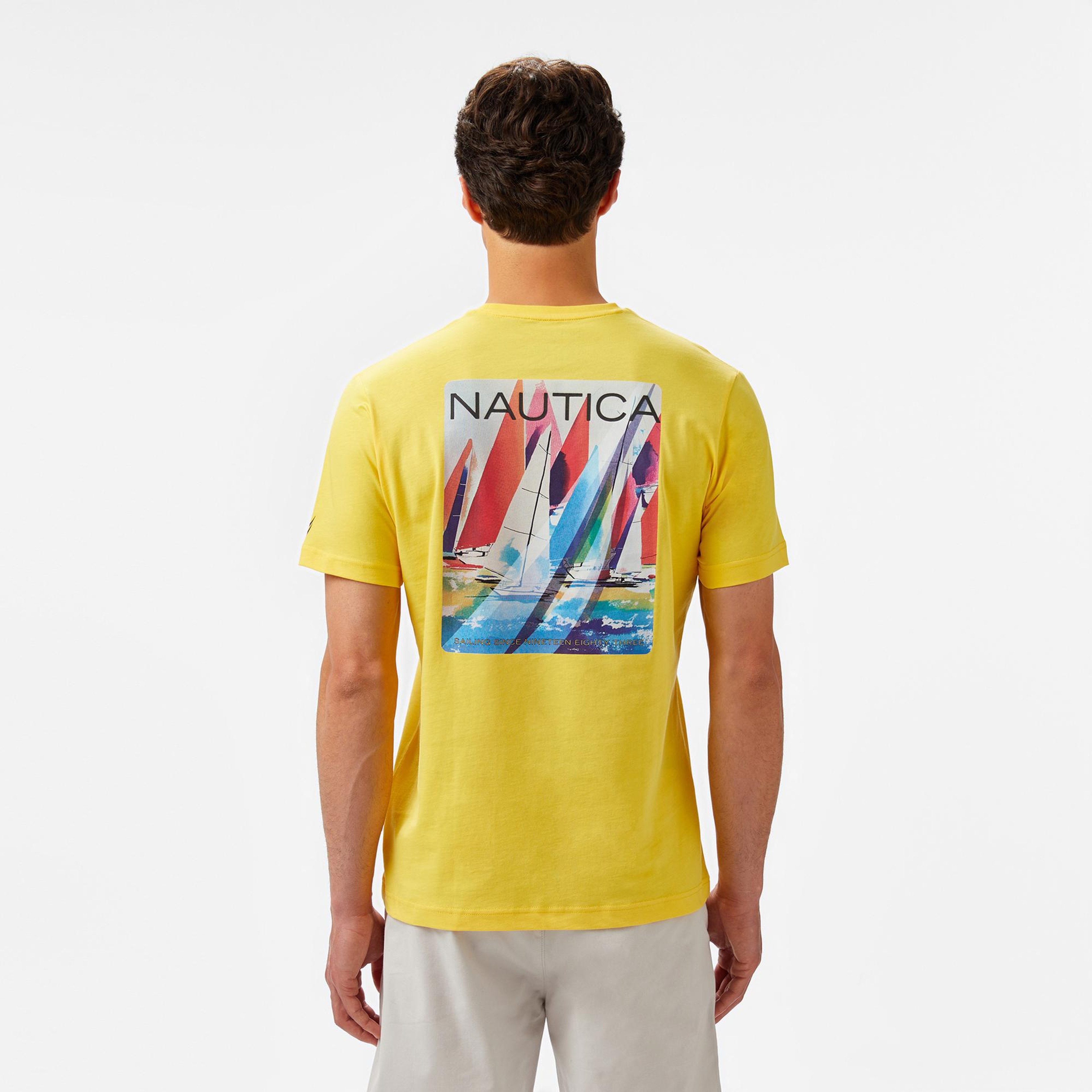 Nautica Erkek Sarı Regular Fit T-Shirt