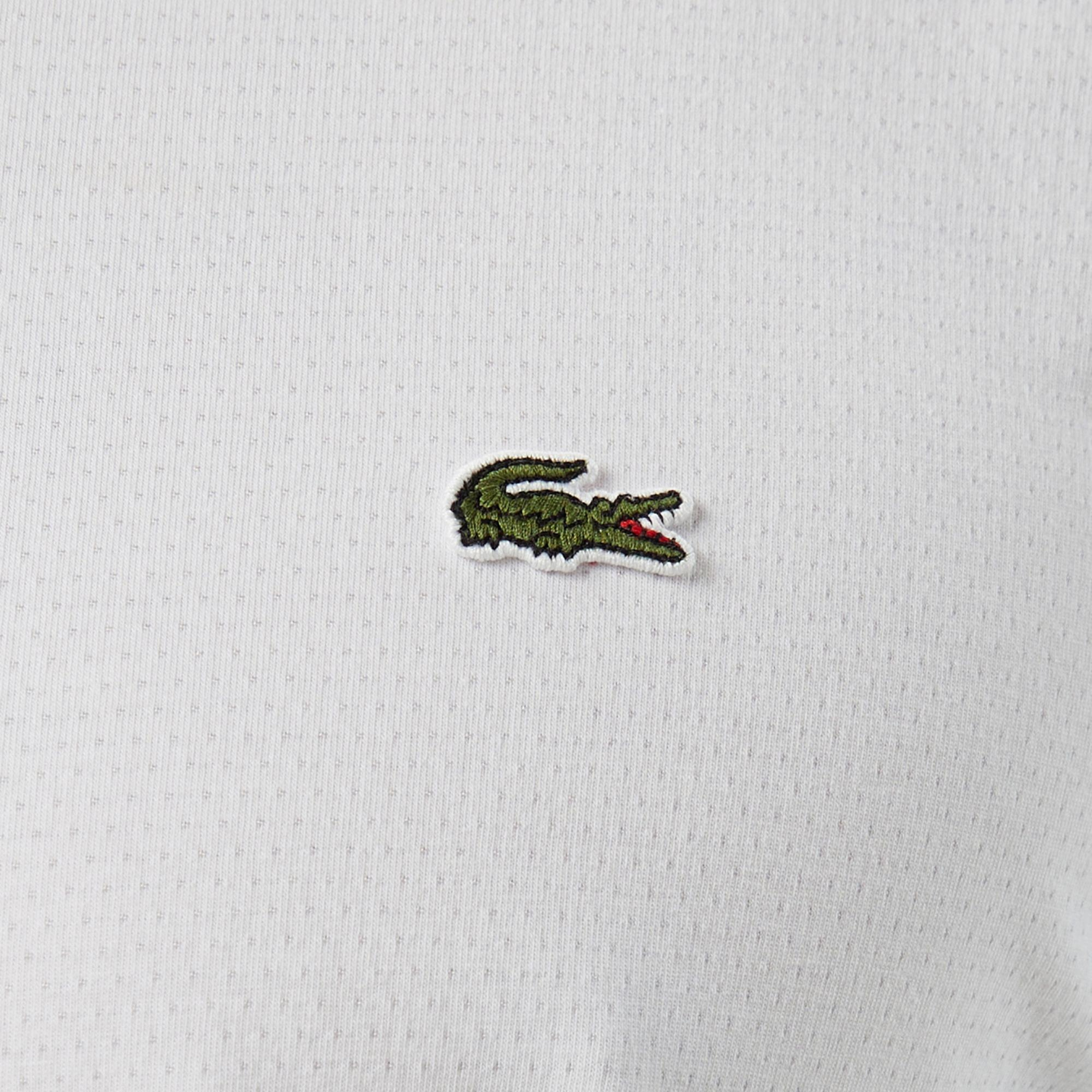 Lacoste Erkek Slim Fit Bisiklet Yaka Beyaz T-Shirt