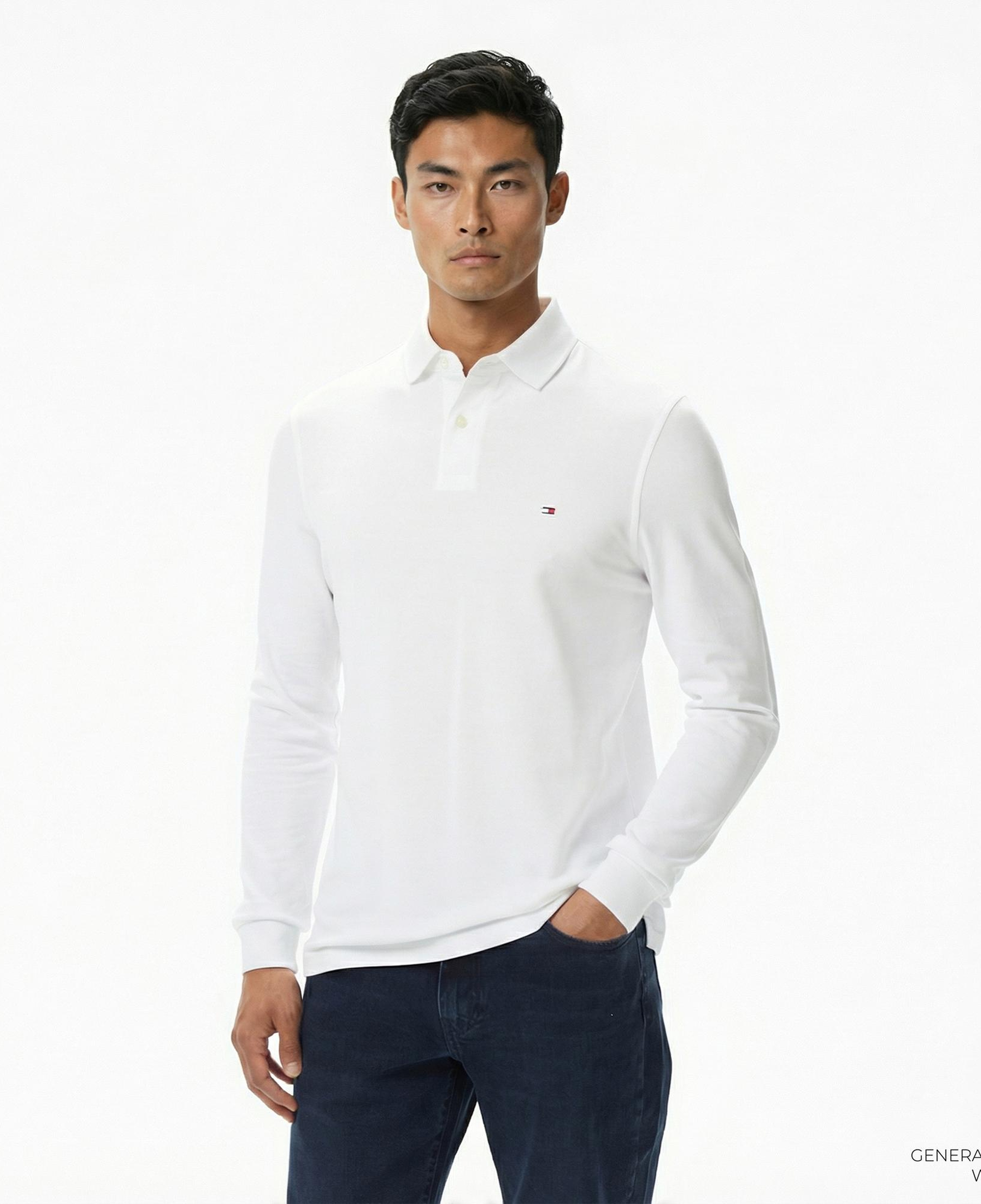 Tommy Hilfiger 1985 Regular Core Essentials Erkek Beyaz Polo Yaka T-Shirt