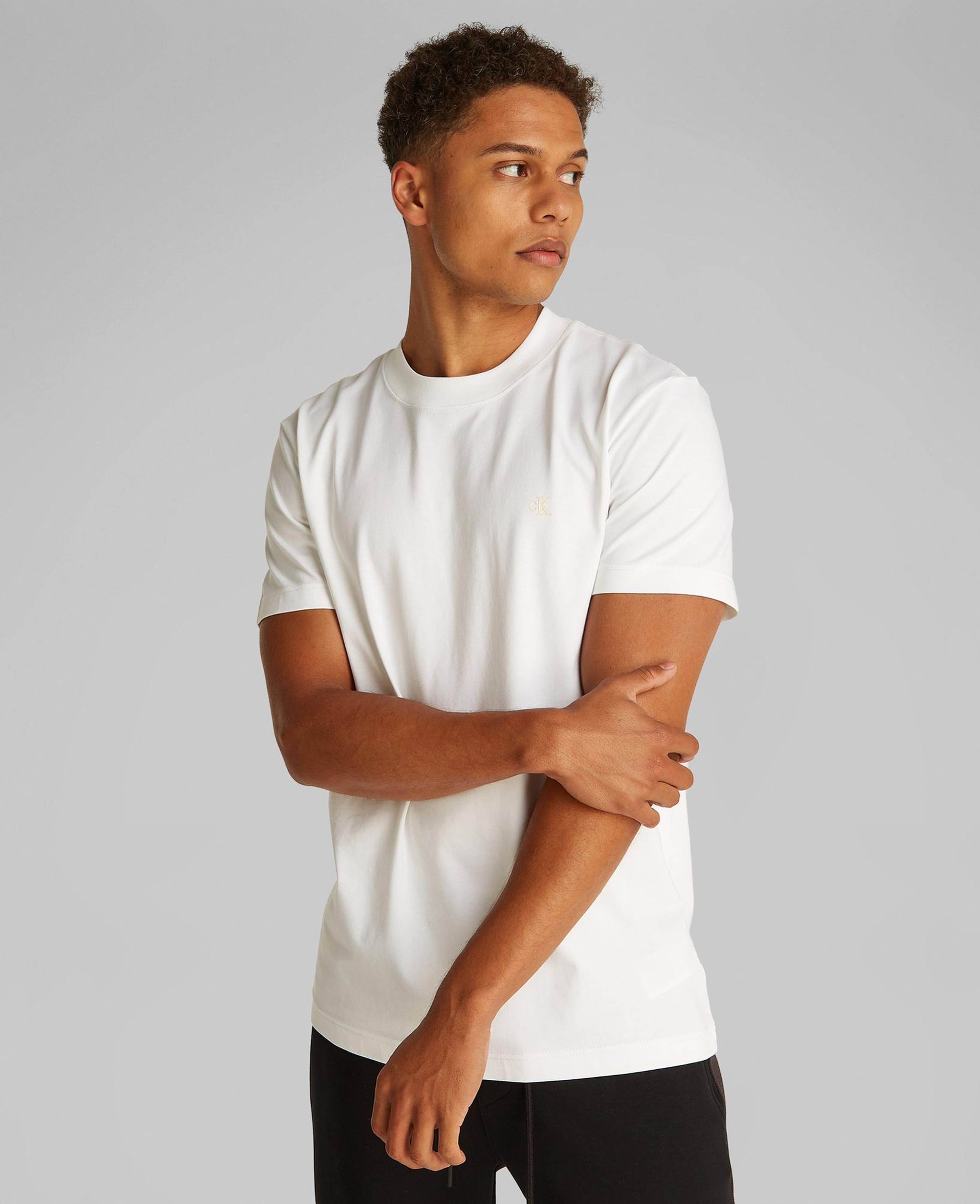 Calvin Klein Heavy Regular Erkek Beyaz T-Shirt