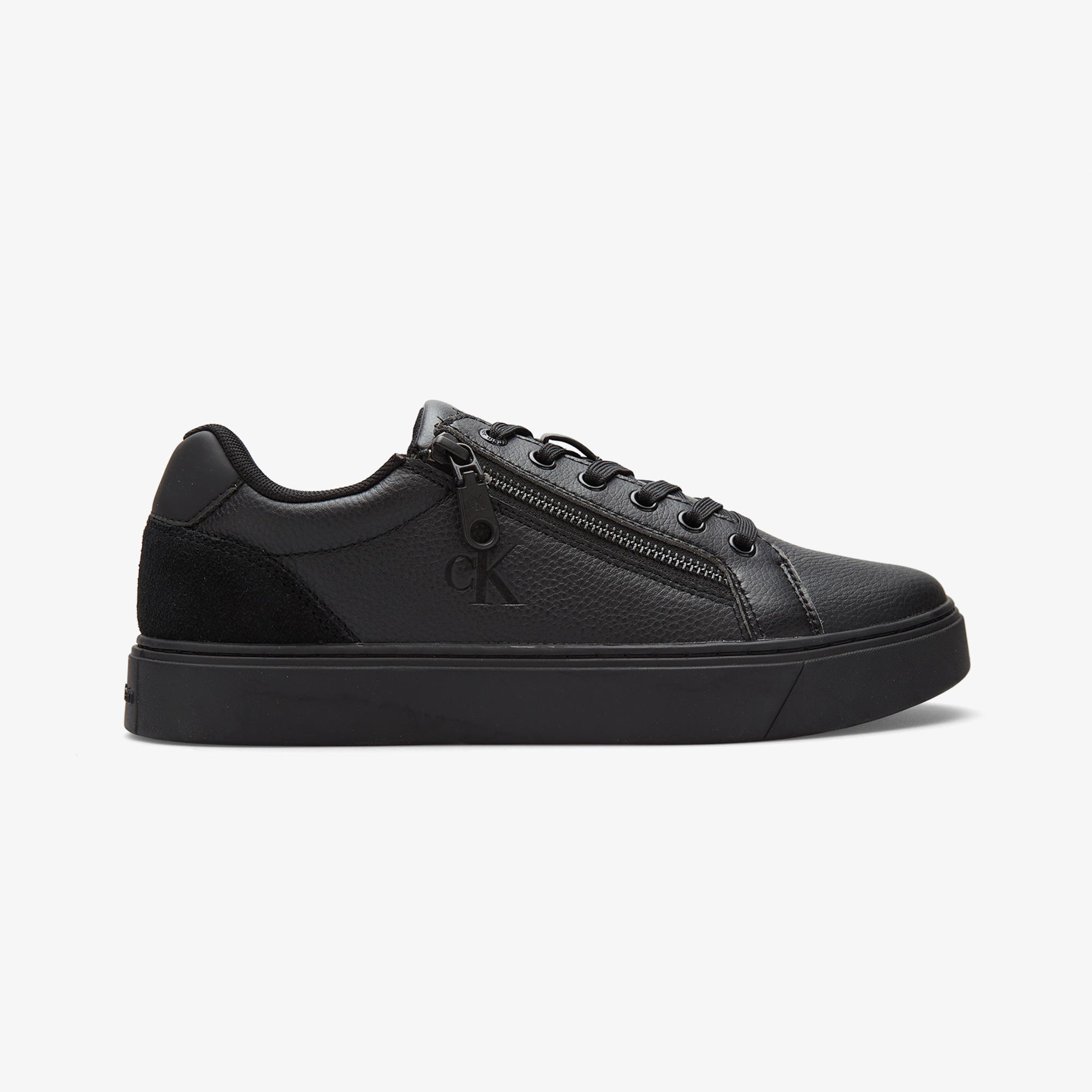 Calvin Klein Classic Cup Lace Up Zip Erkek Siyah Sneaker