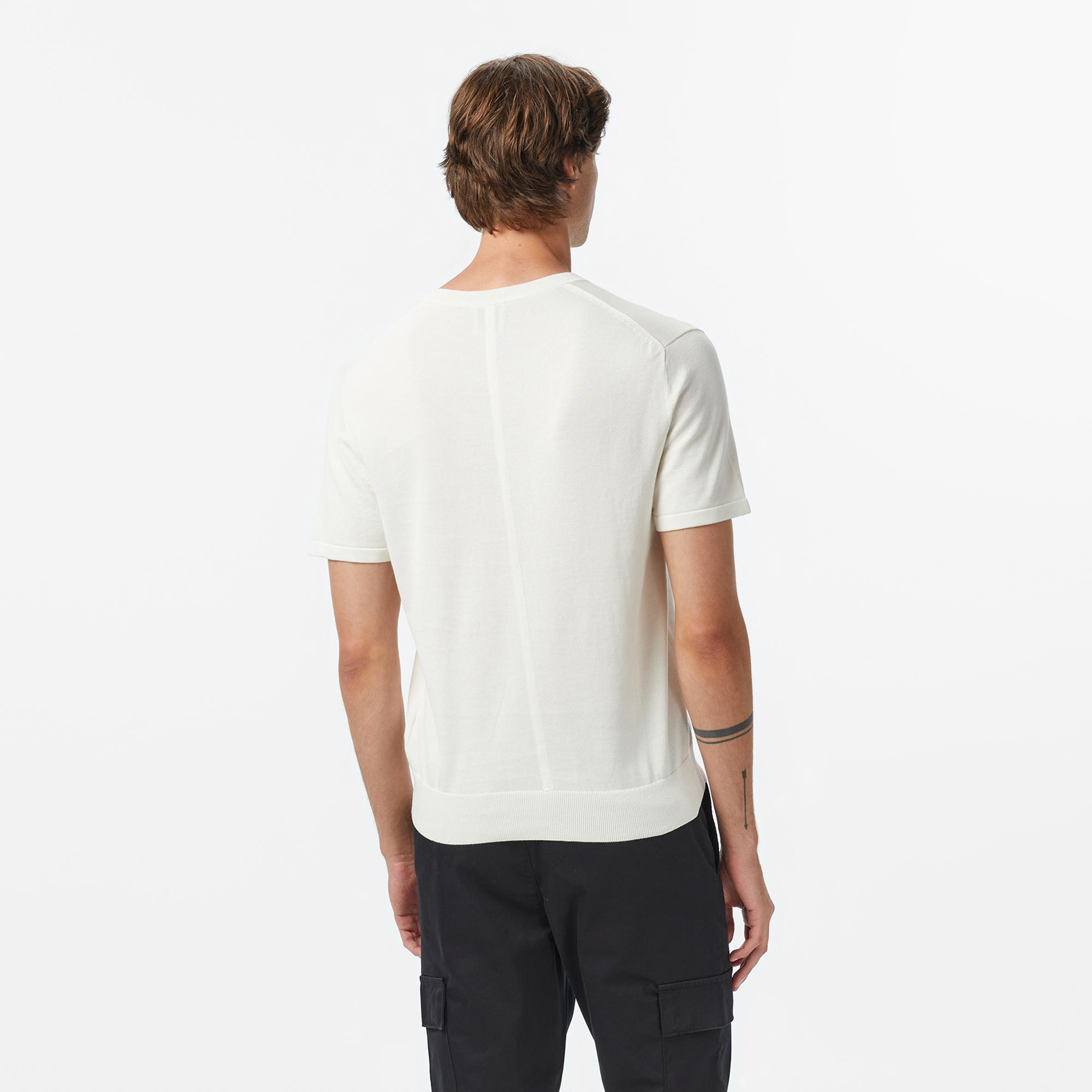 Calvin Klein Supima Erkek Beyaz Triko