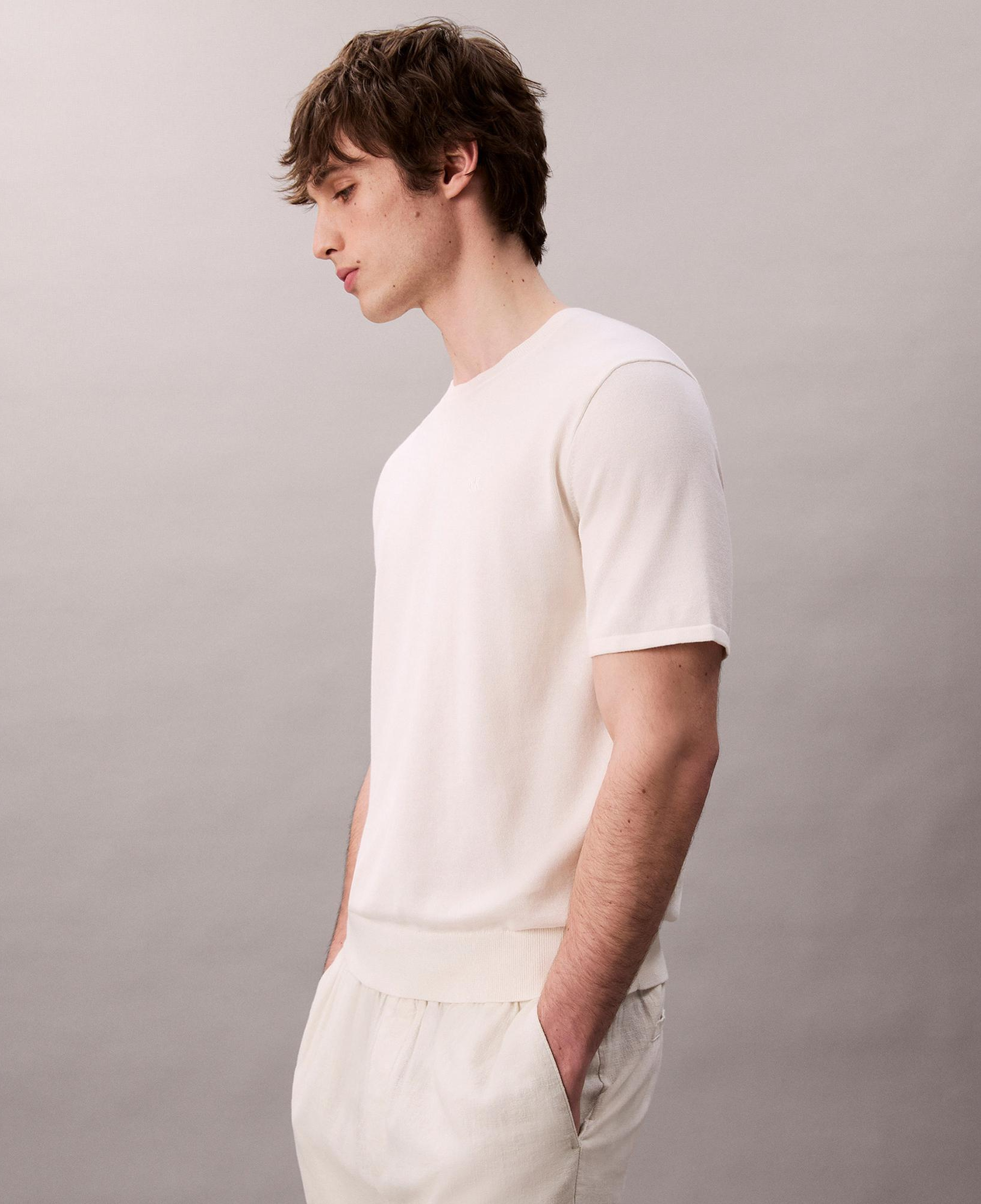 Calvin Klein Supima Erkek Beyaz Triko