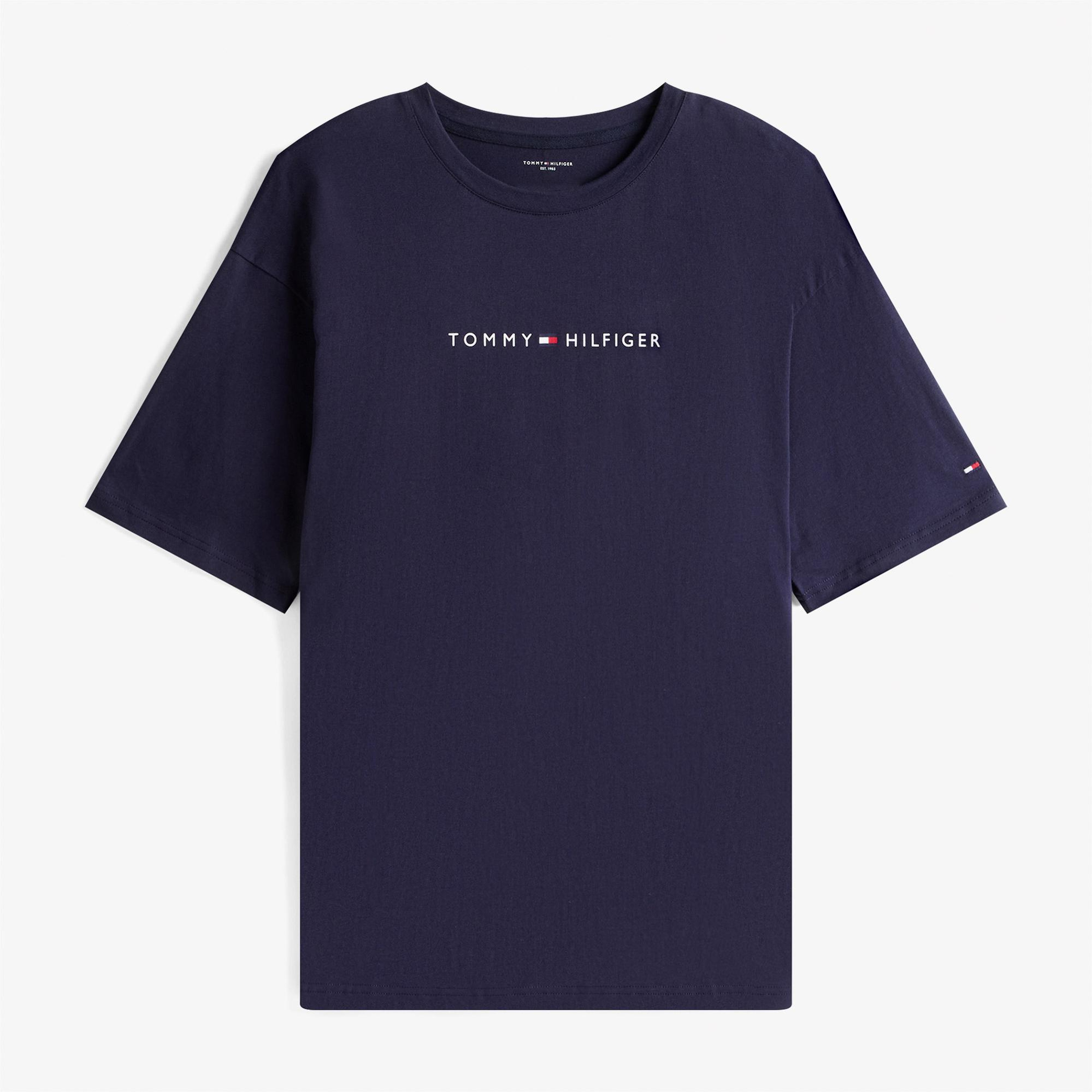 Tommy Hilfiger Logo Erkek Lacivert T-Shirt