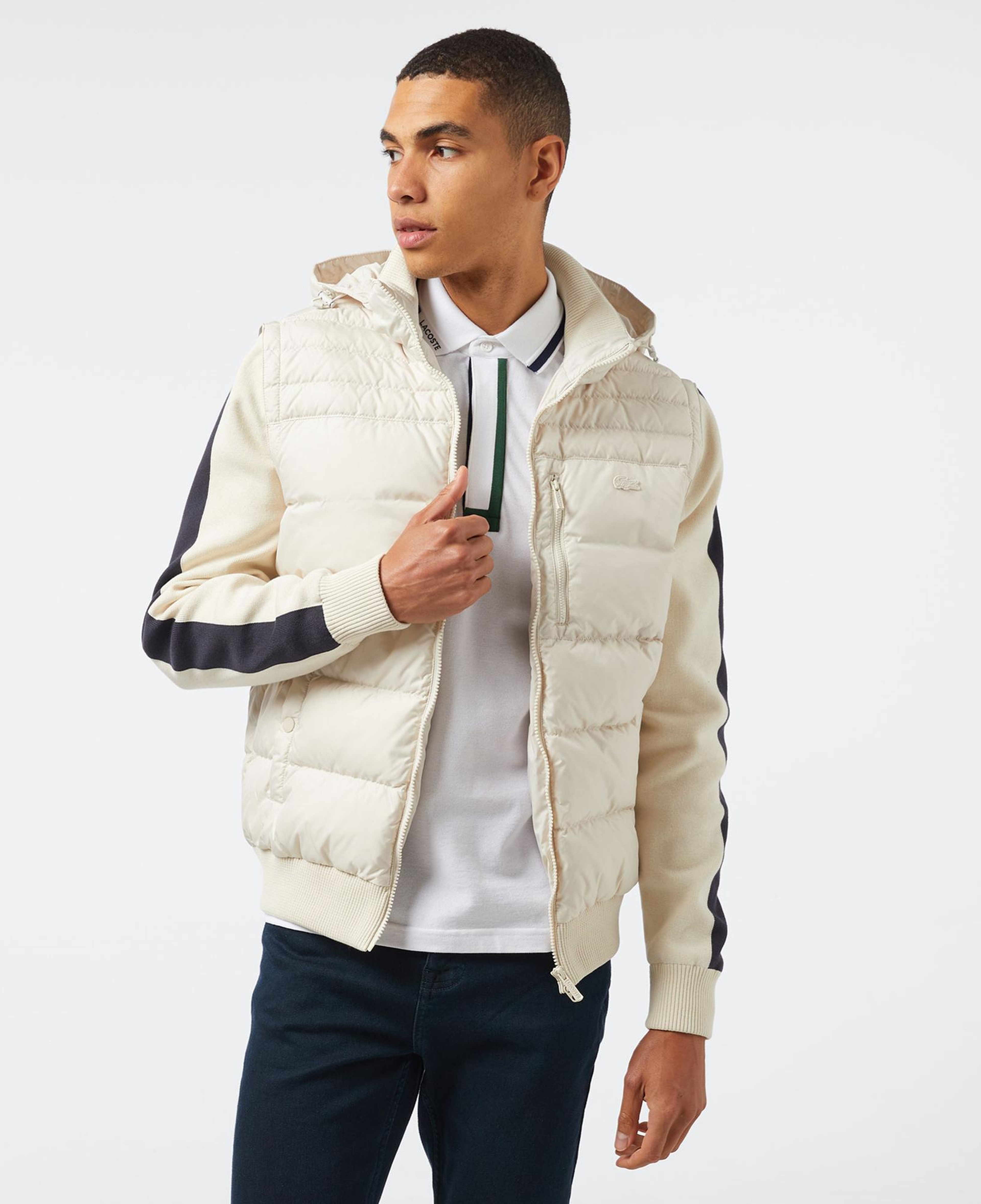 Lacoste Erkek Kapüşonlu Krem Mont