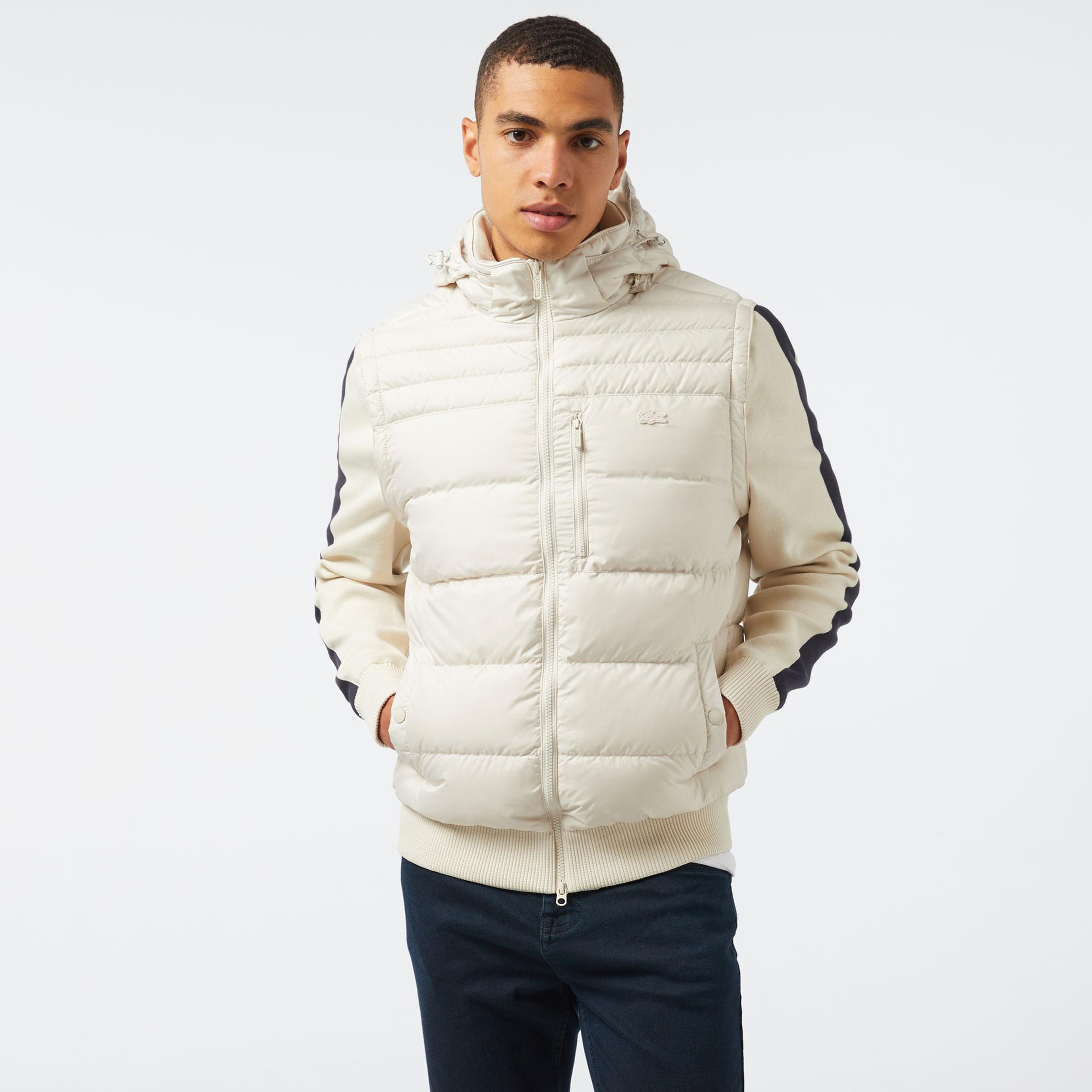 Lacoste Erkek Kapüşonlu Krem Mont