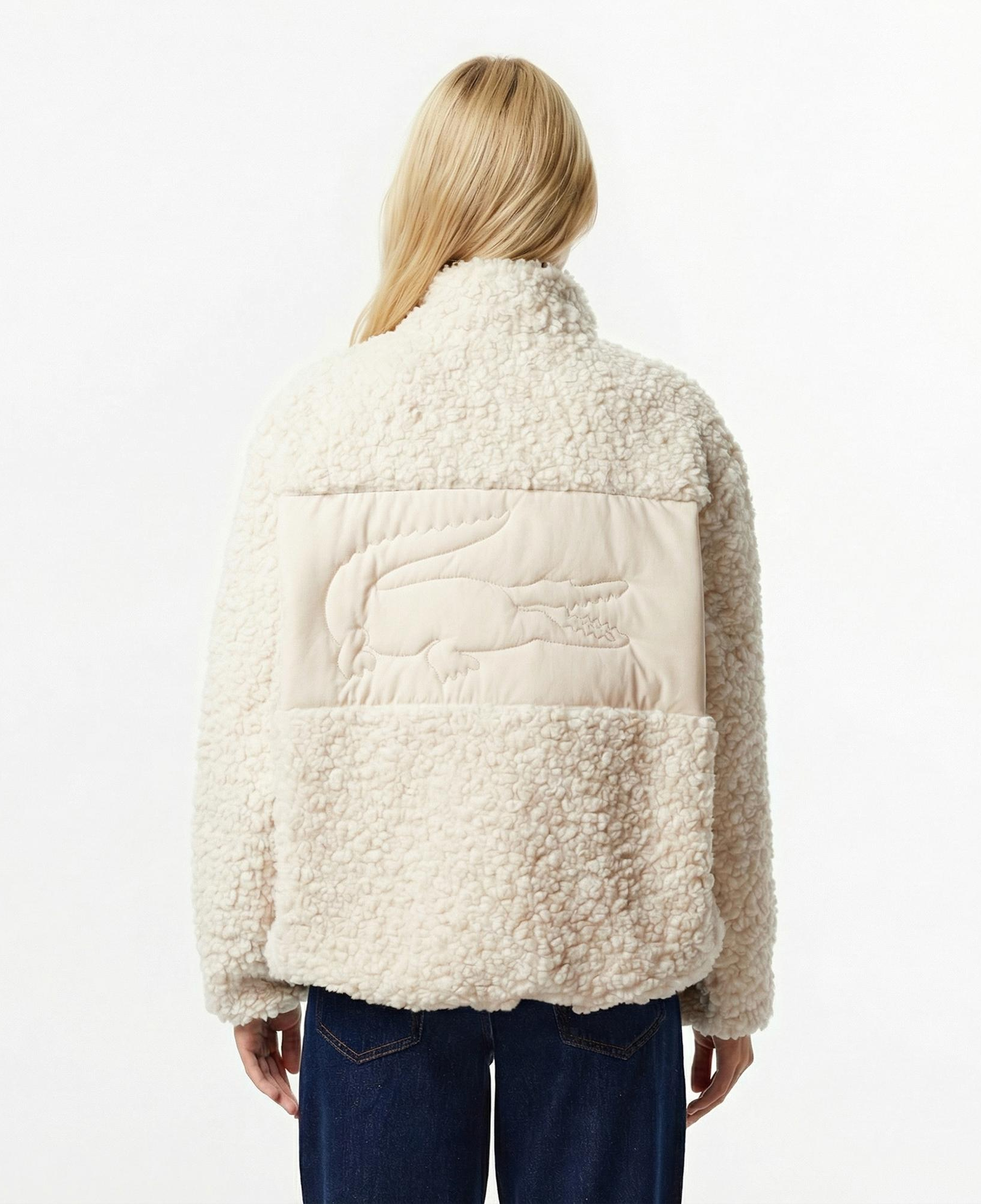 Lacoste Kadın Dik Yaka Beyaz Ceket