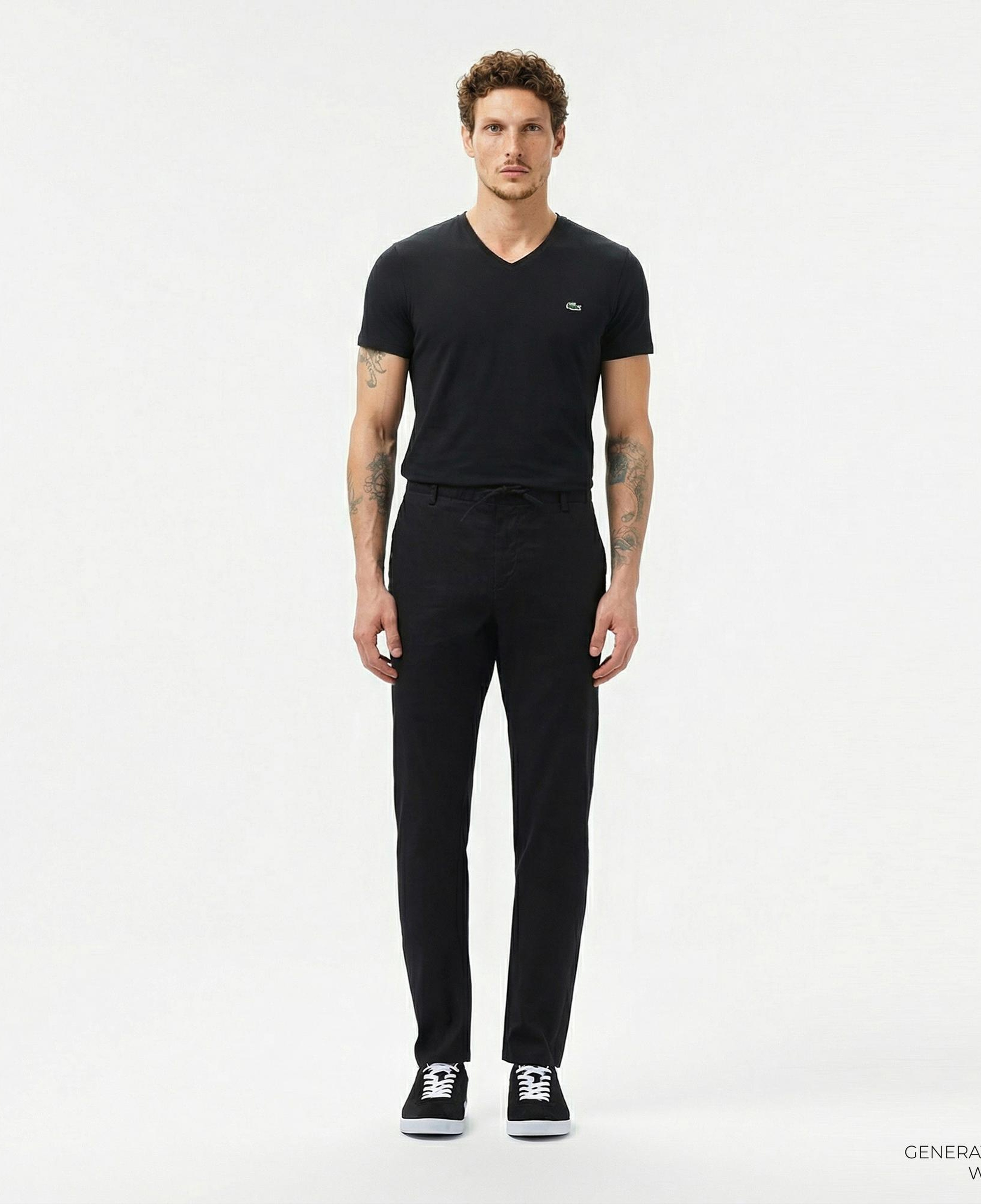 Lacoste Erkek Slim Fit Siyah Pantolon