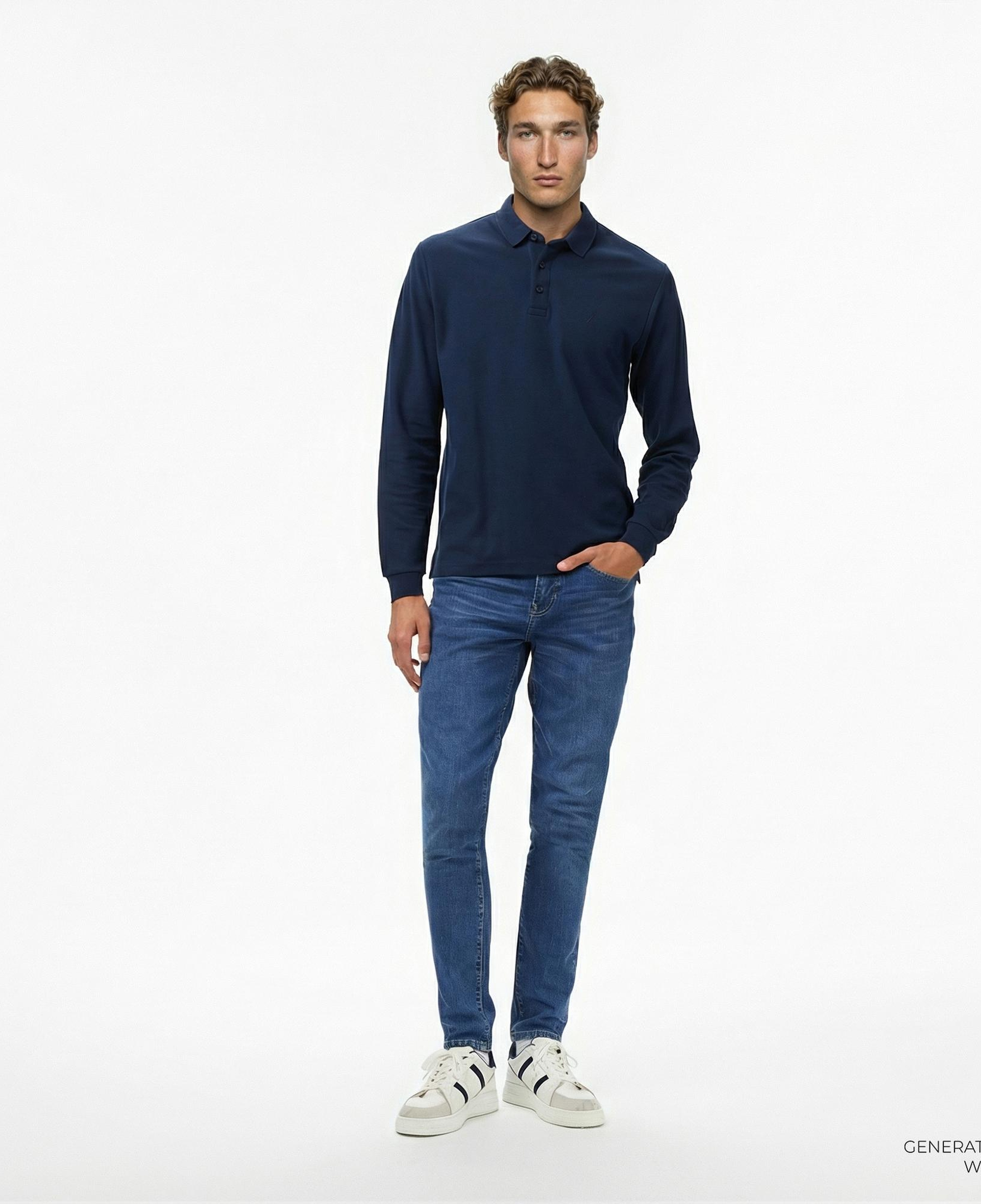 Nautica Erkek Mavi Skinny Straight Pantolon