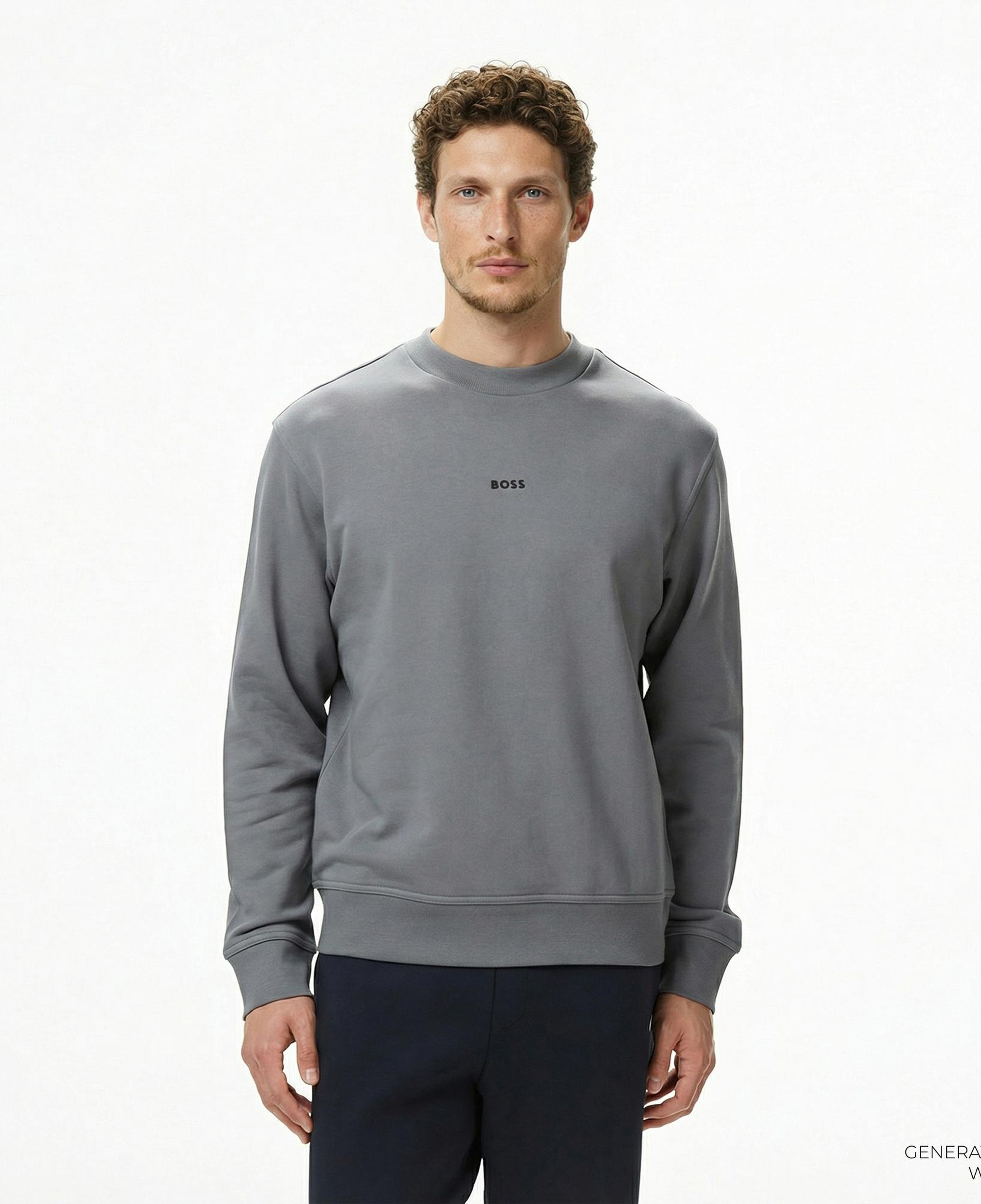 Boss Erkek Gri Sweatshirt