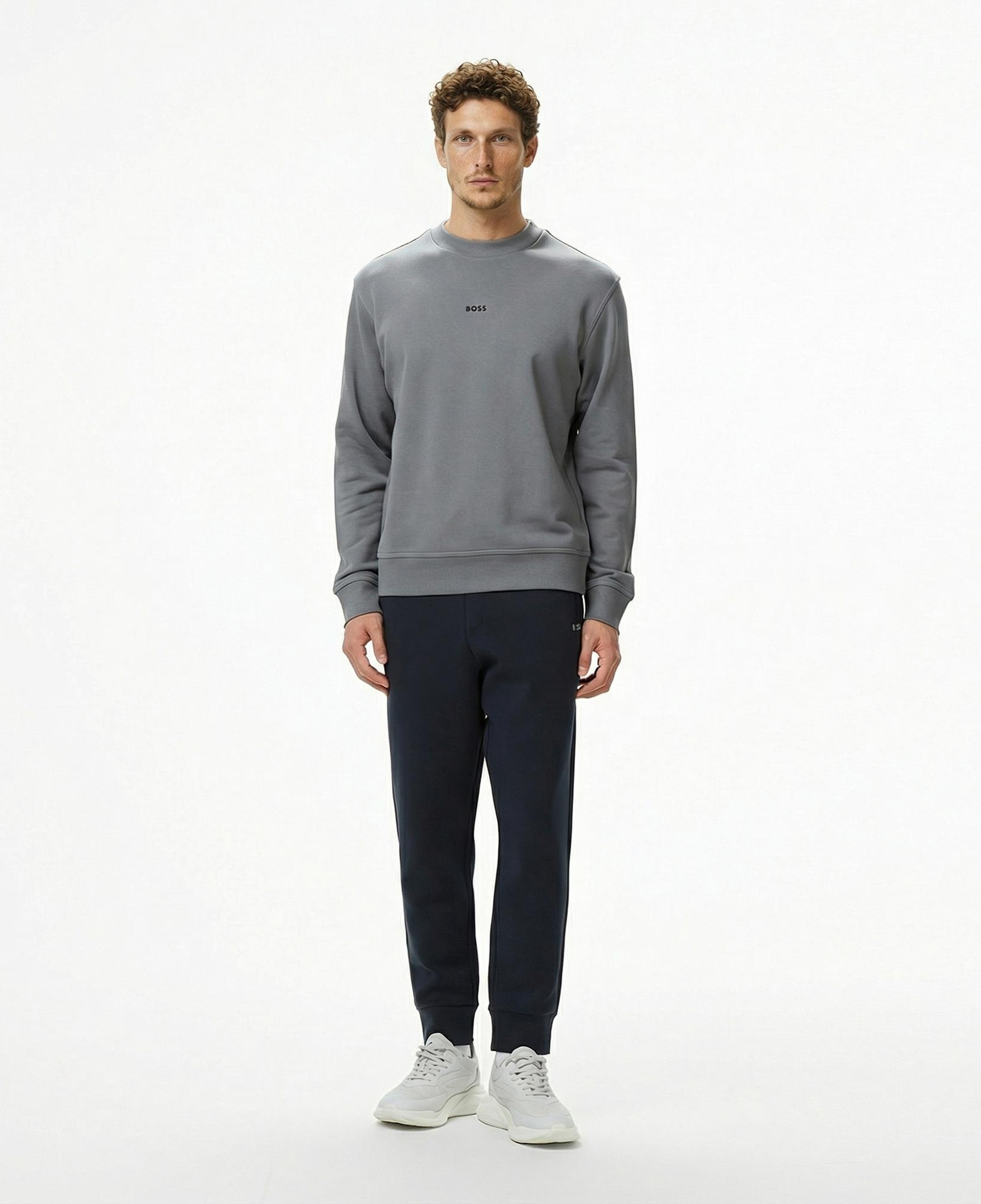 Boss Erkek Gri Sweatshirt