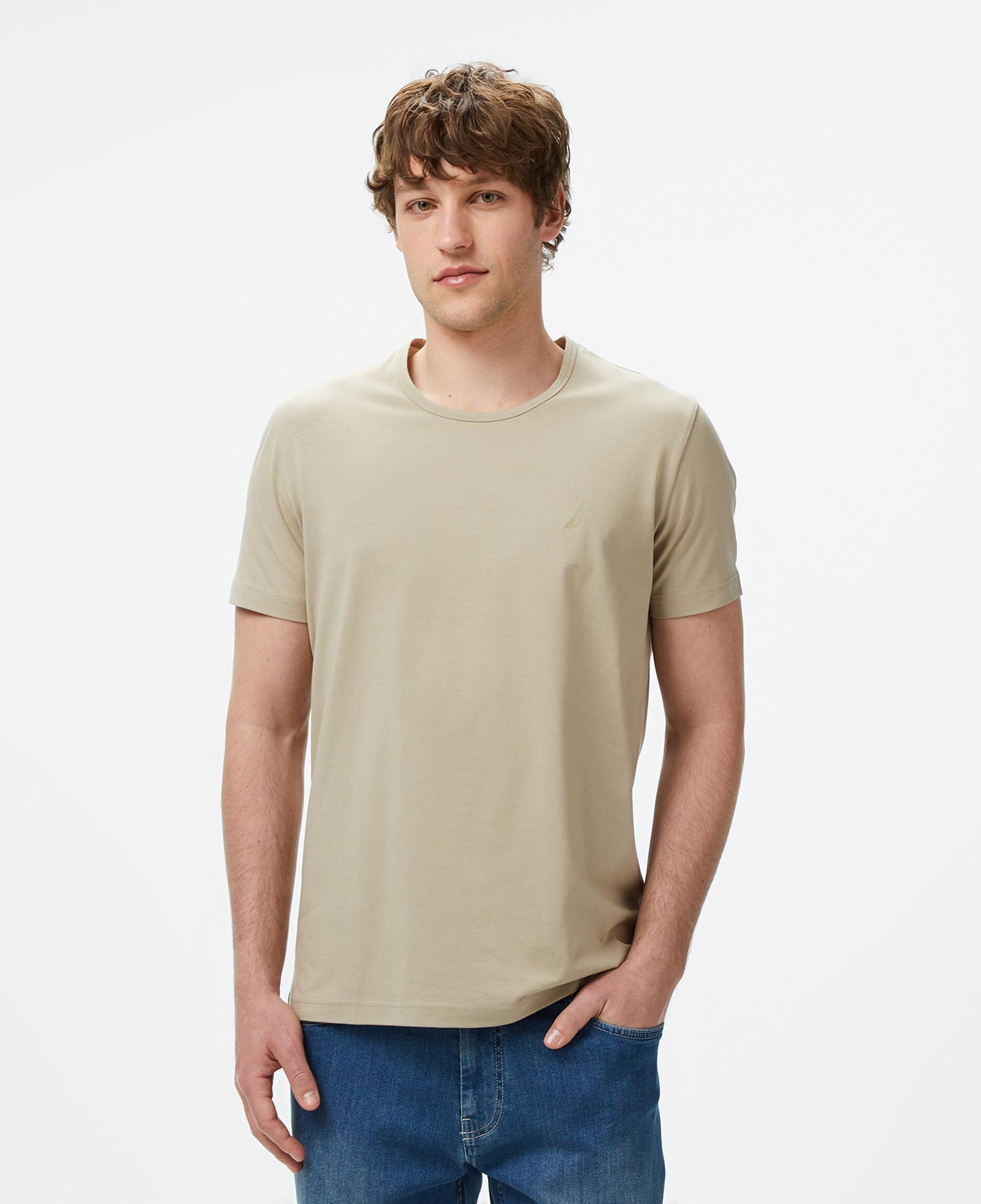 Nautica Erkek Bej Regular Fit T-Shirt