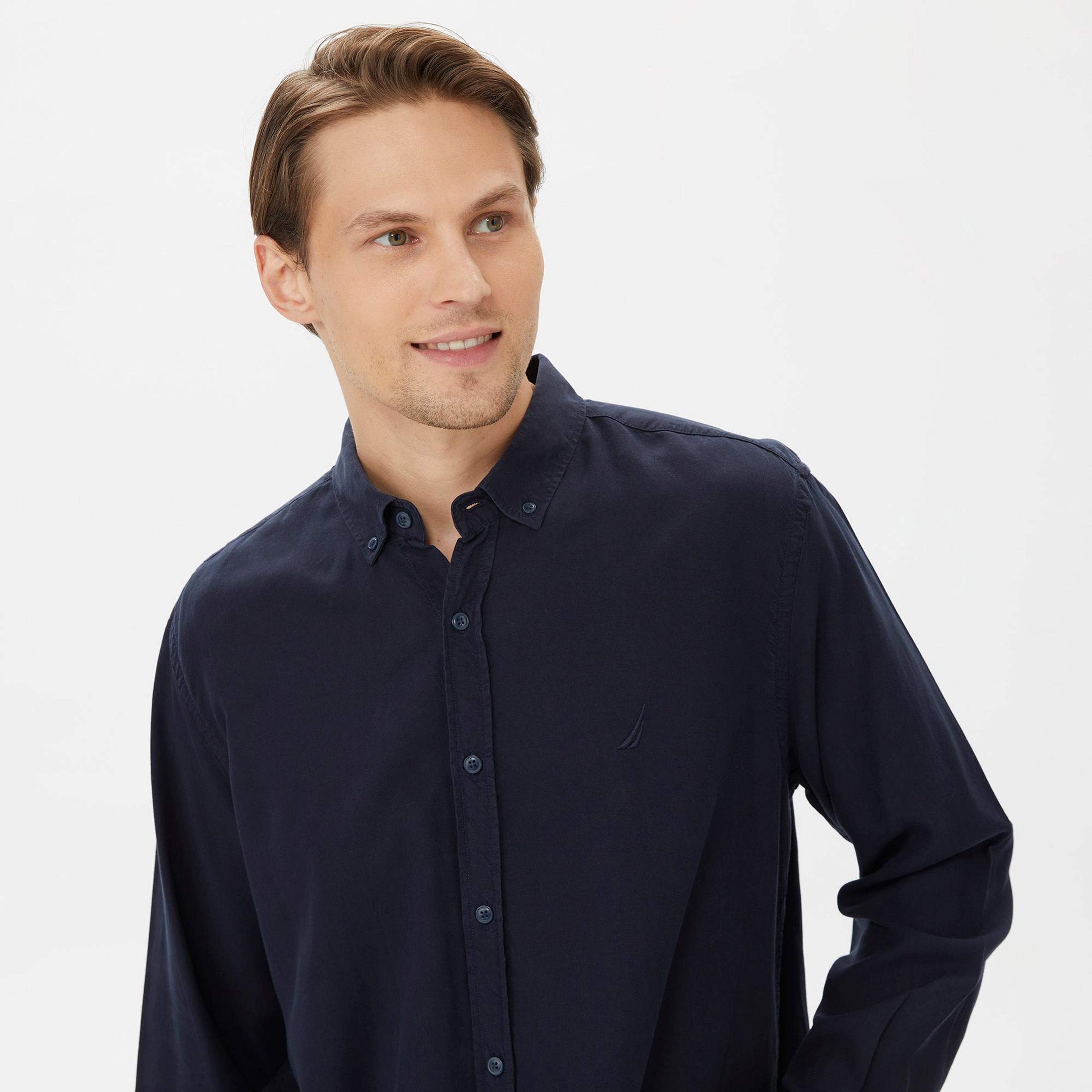 Nautica Erkek Lacivert Classic Fit Gömlek