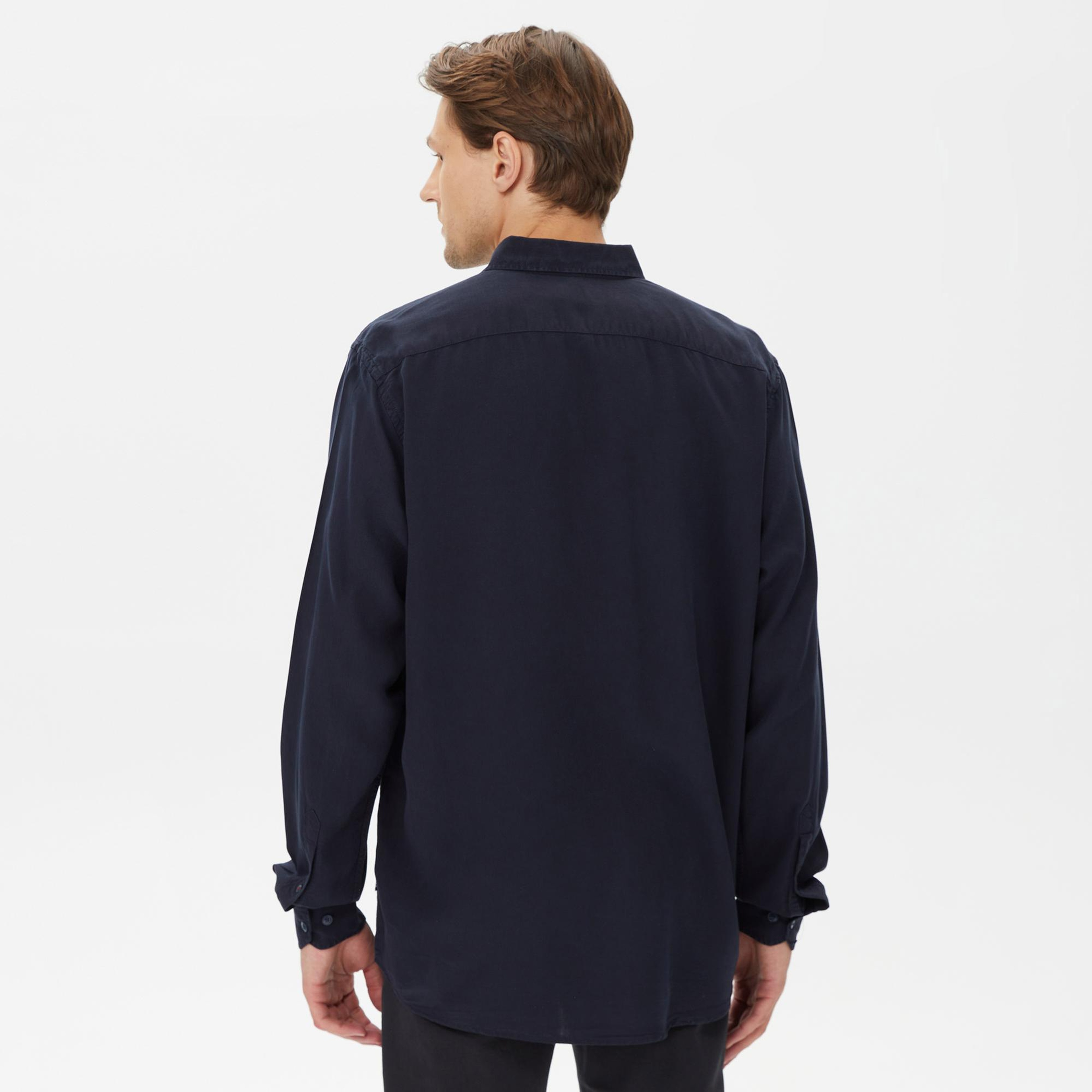 Nautica Erkek Lacivert Classic Fit Gömlek