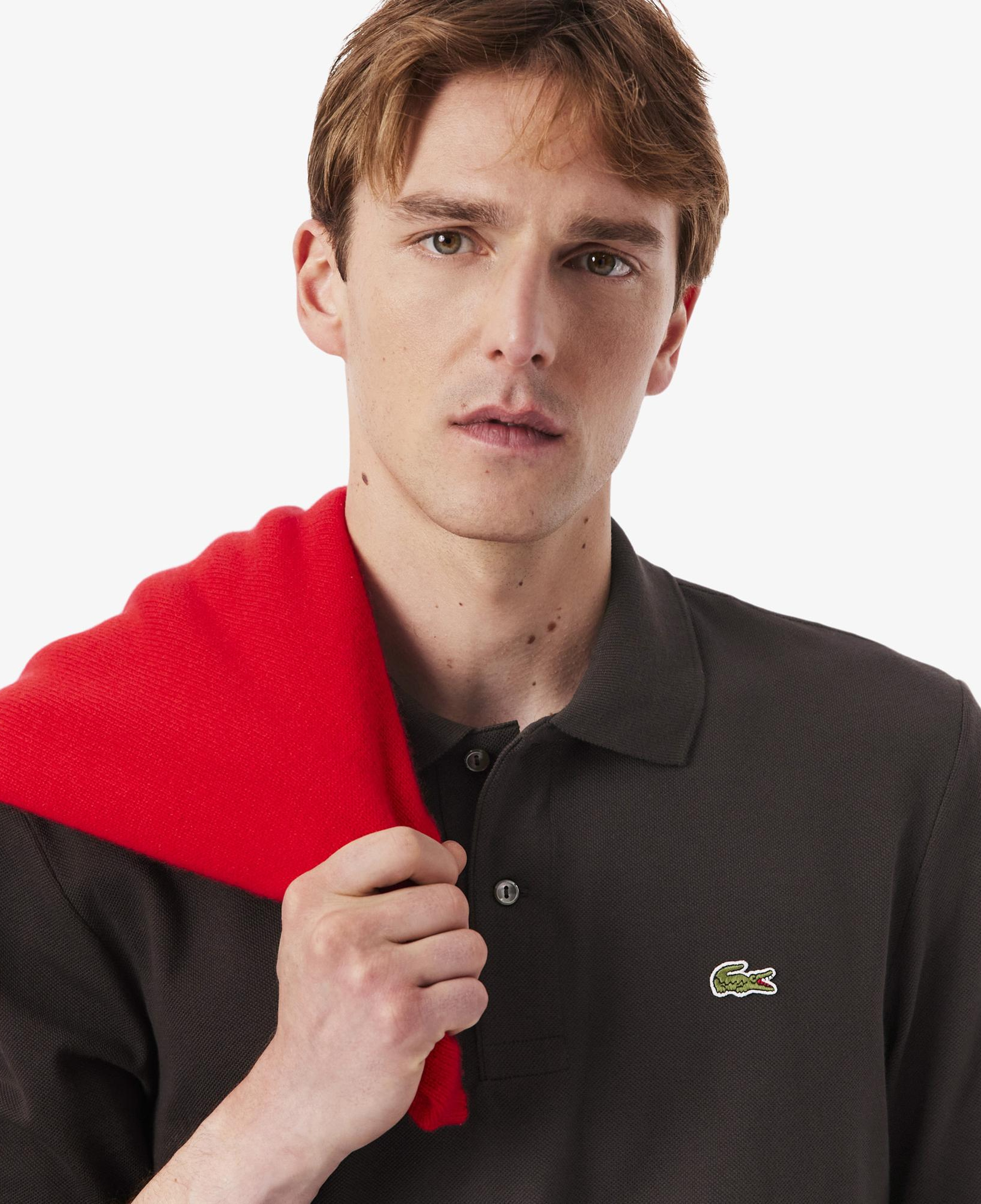 Lacoste L.12.12 Erkek Classic Fit Uzun Kollu Kahverengi Polo