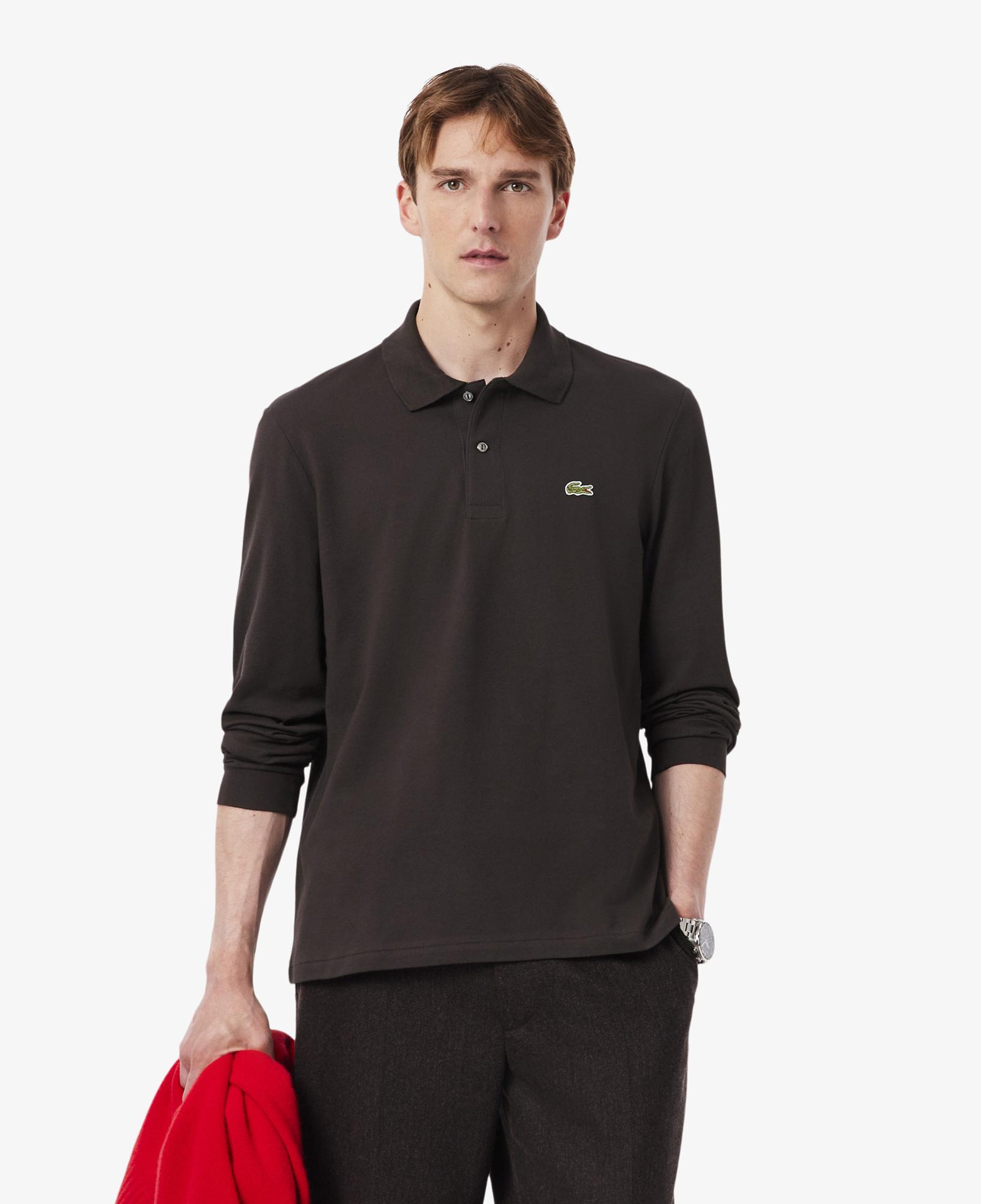 Lacoste L.12.12 Erkek Classic Fit Uzun Kollu Kahverengi Polo