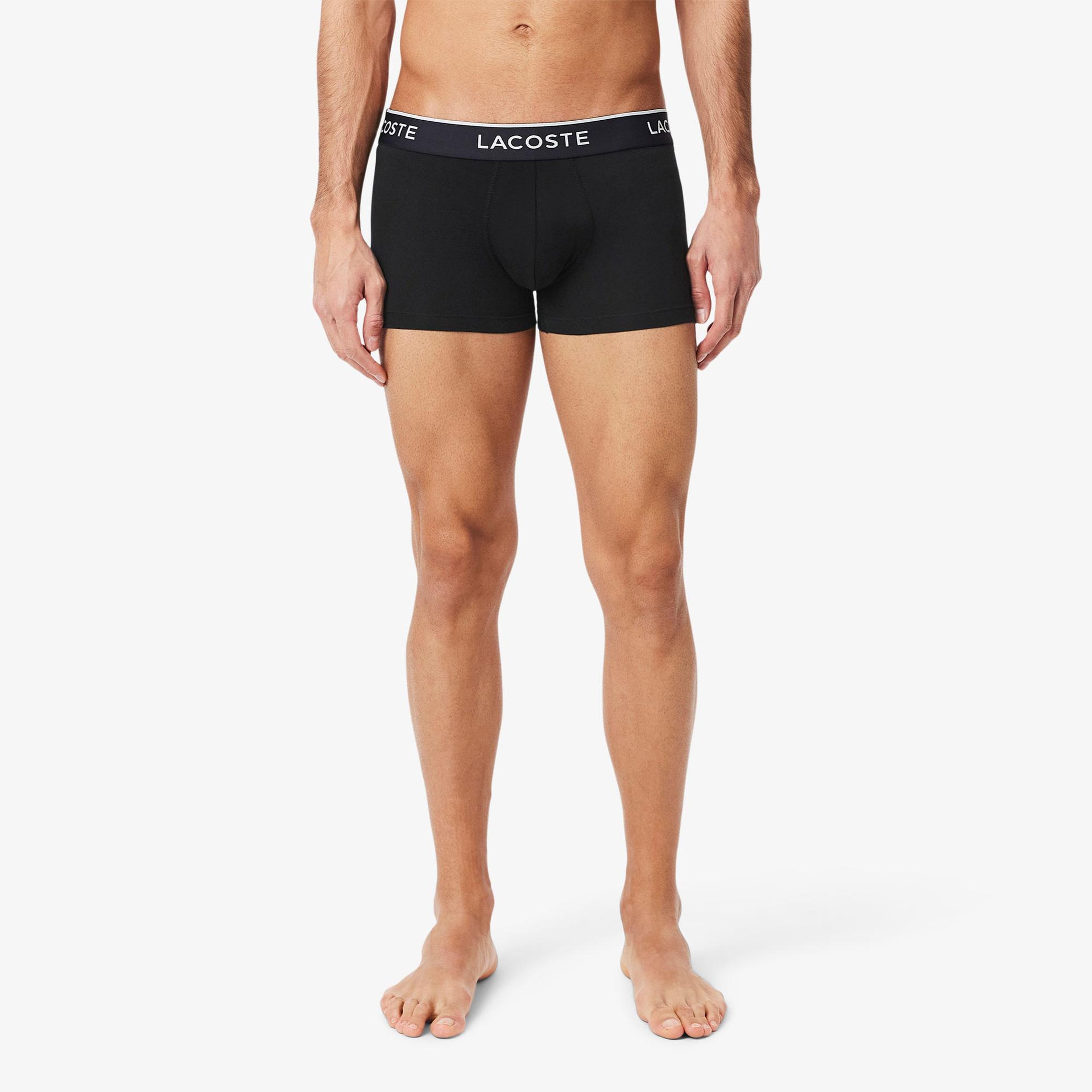 Lacoste Erkek 3'lü Siyah Boxer