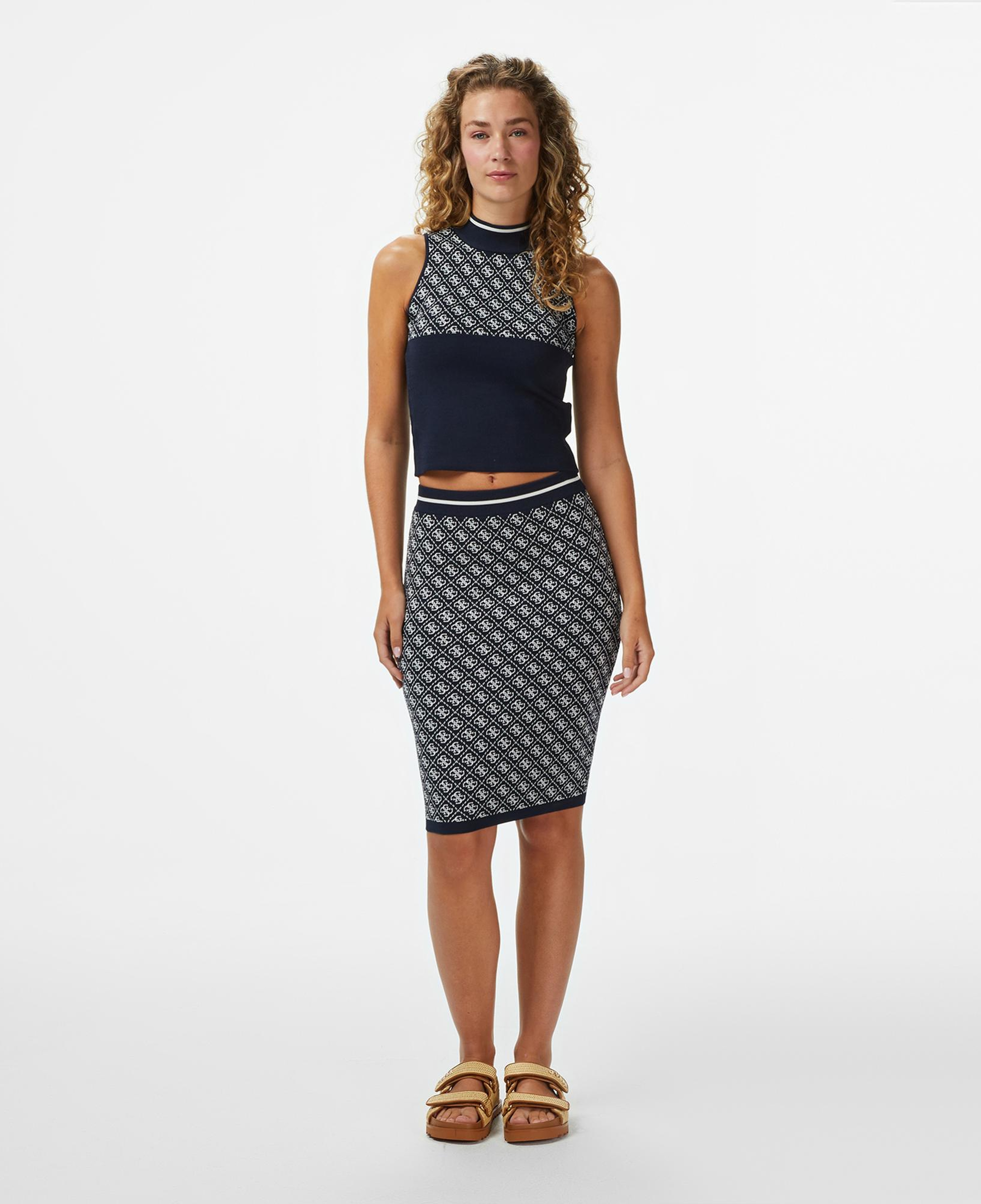 Guess Lise Tailored Fit Kadın Lacivert Etek