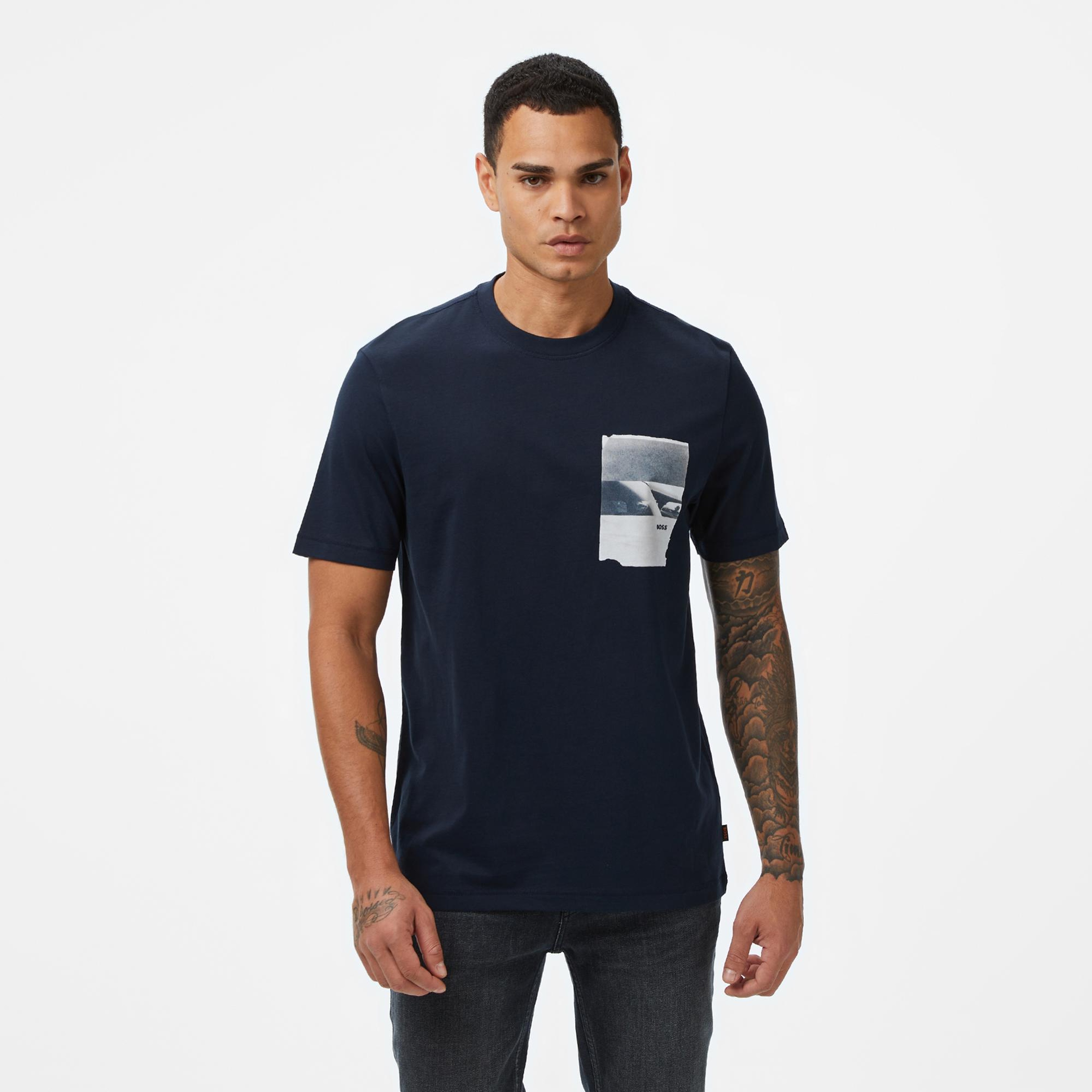 Boss Container Erkek Koyu Mavi T-Shirt