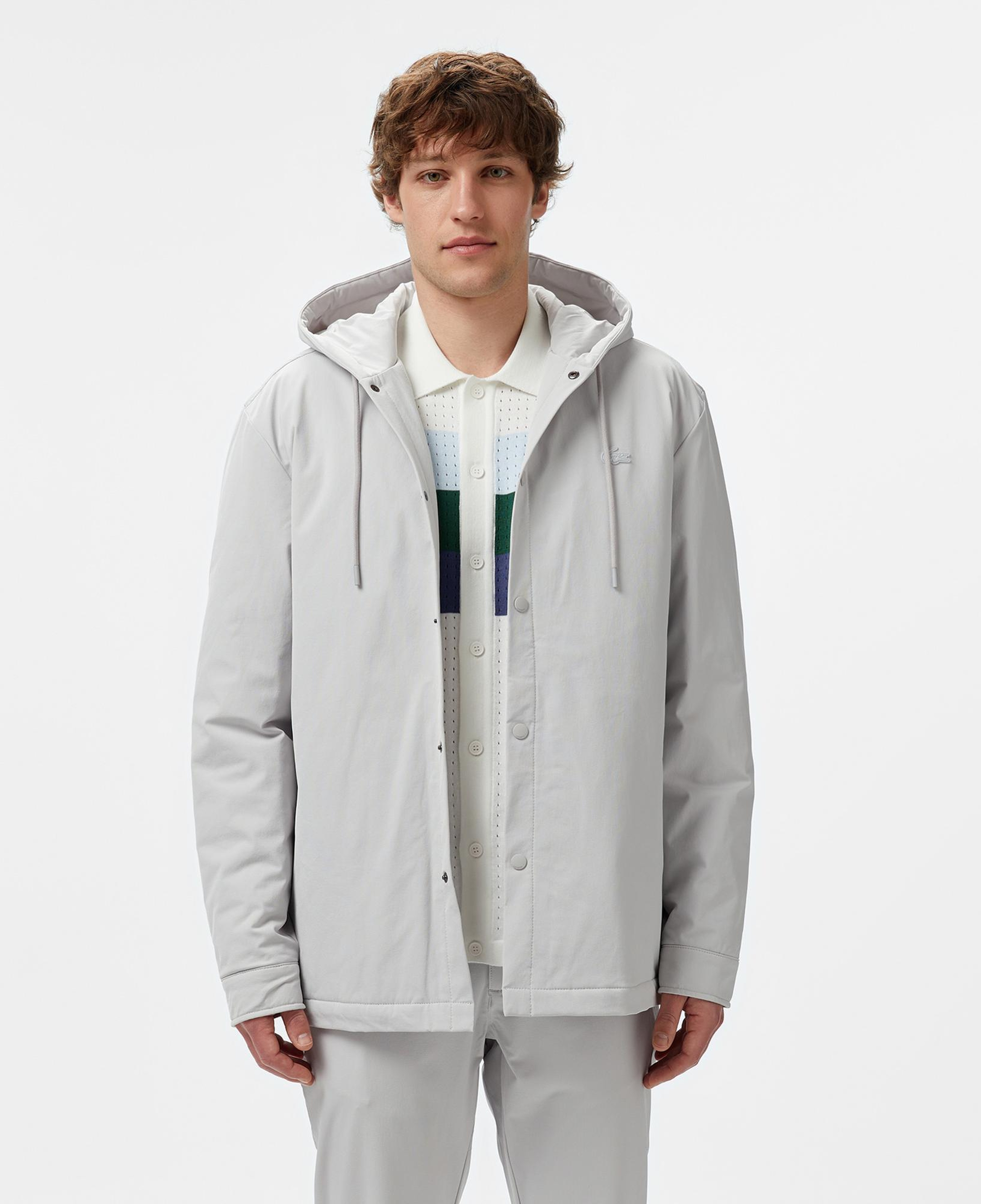 Lacoste Erkek Regular Fit Kapüşonlu Gri Ceket