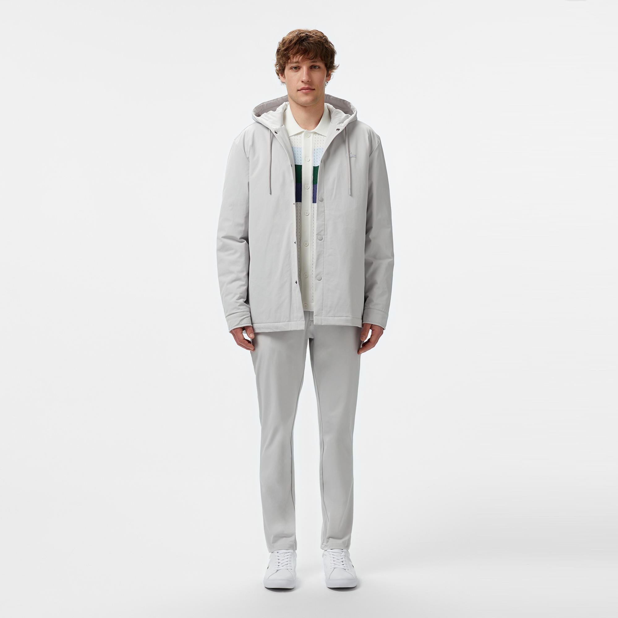 Lacoste Erkek Regular Fit Kapüşonlu Gri Ceket