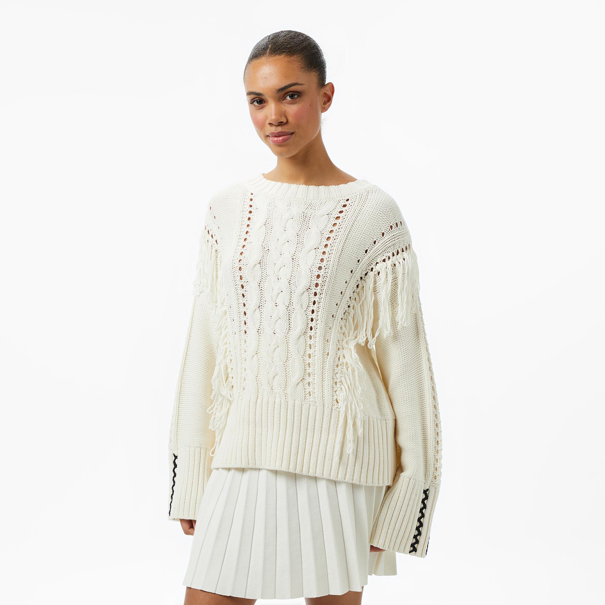 Boss Fitto Kadın Beyaz Triko