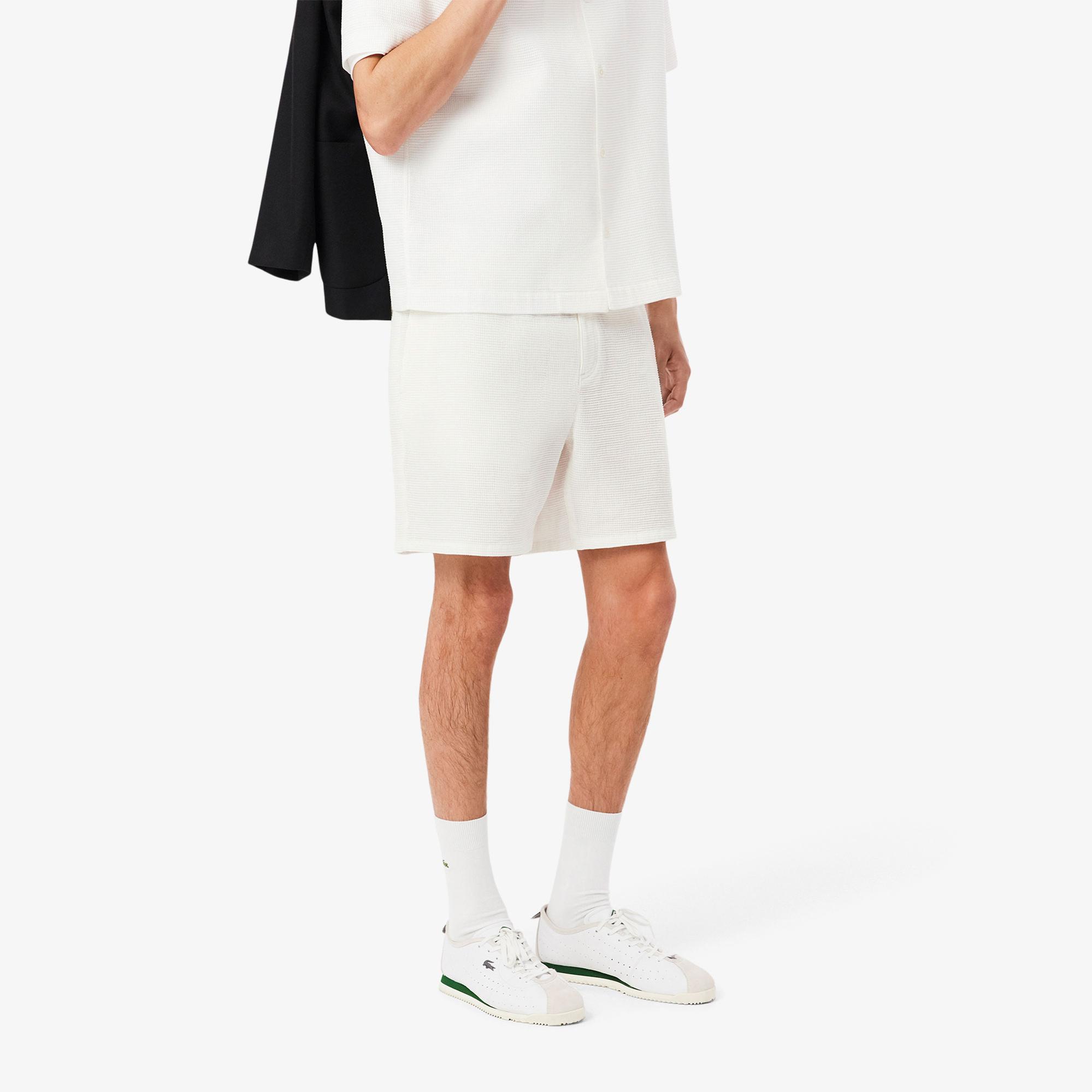 Lacoste Erkek Relaxed Fit Beyaz Şort
