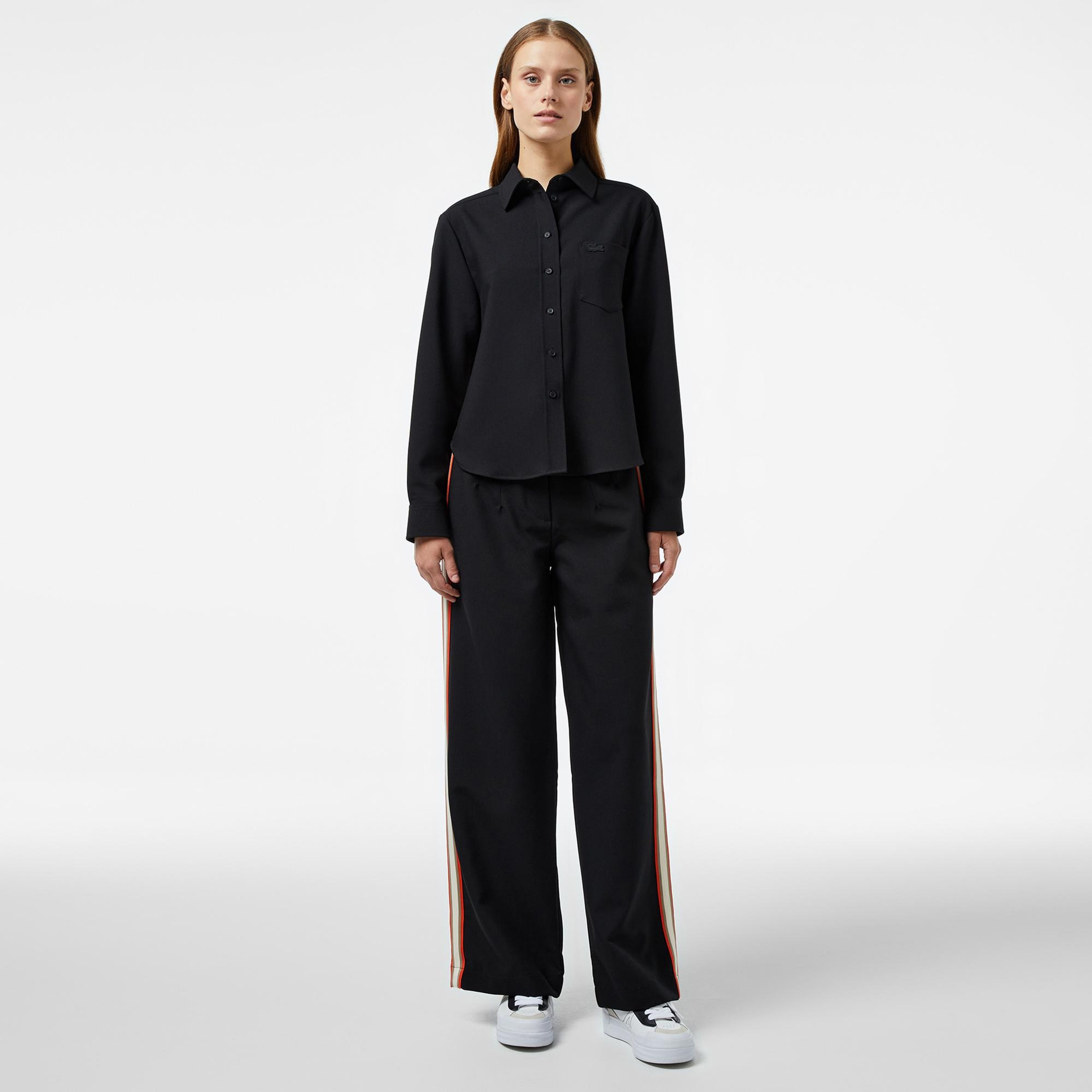 Lacoste Kadın Regular Fit Siyah Pantolon