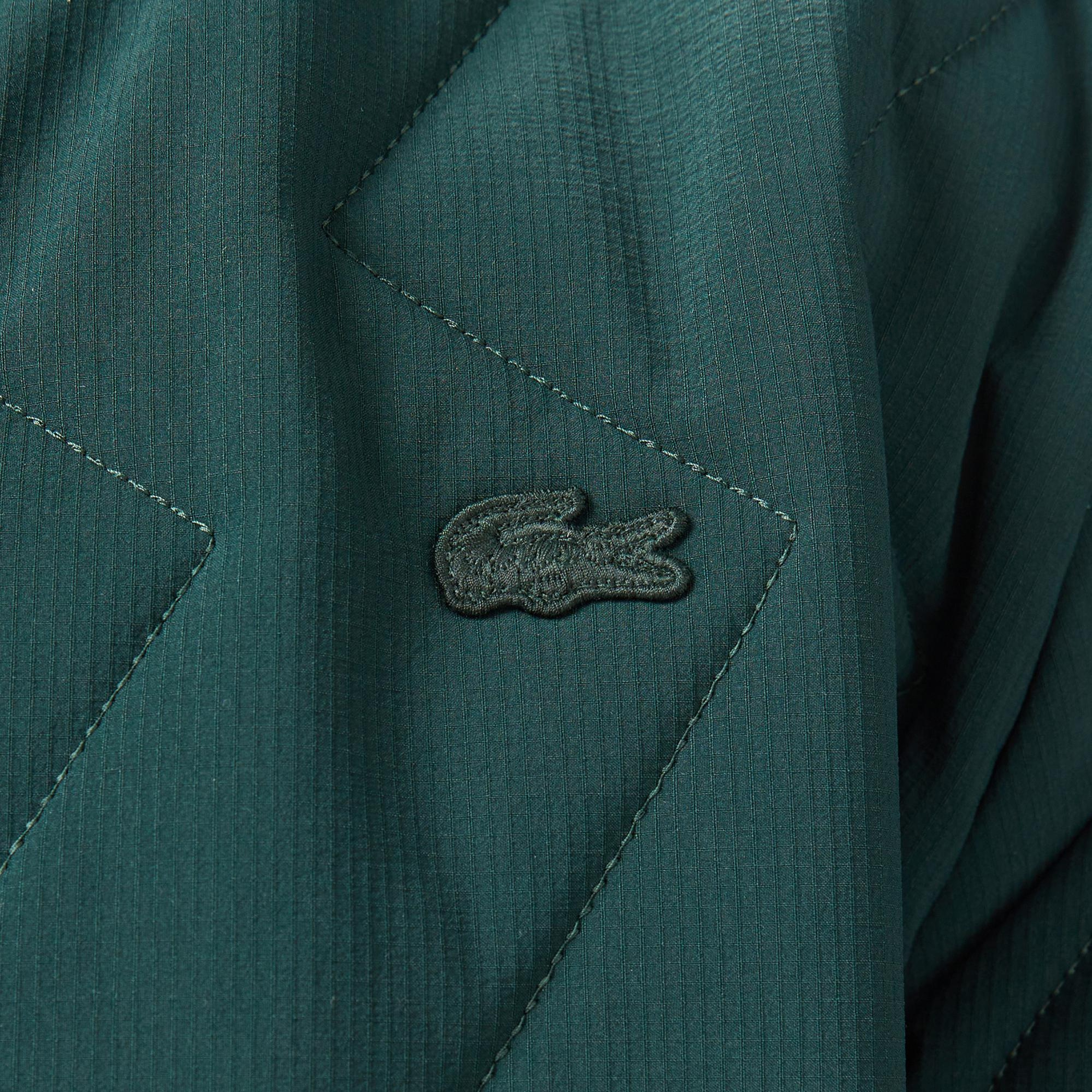 Lacoste Erkek Dik Yaka Kapitone Koyu Yeşil Mont