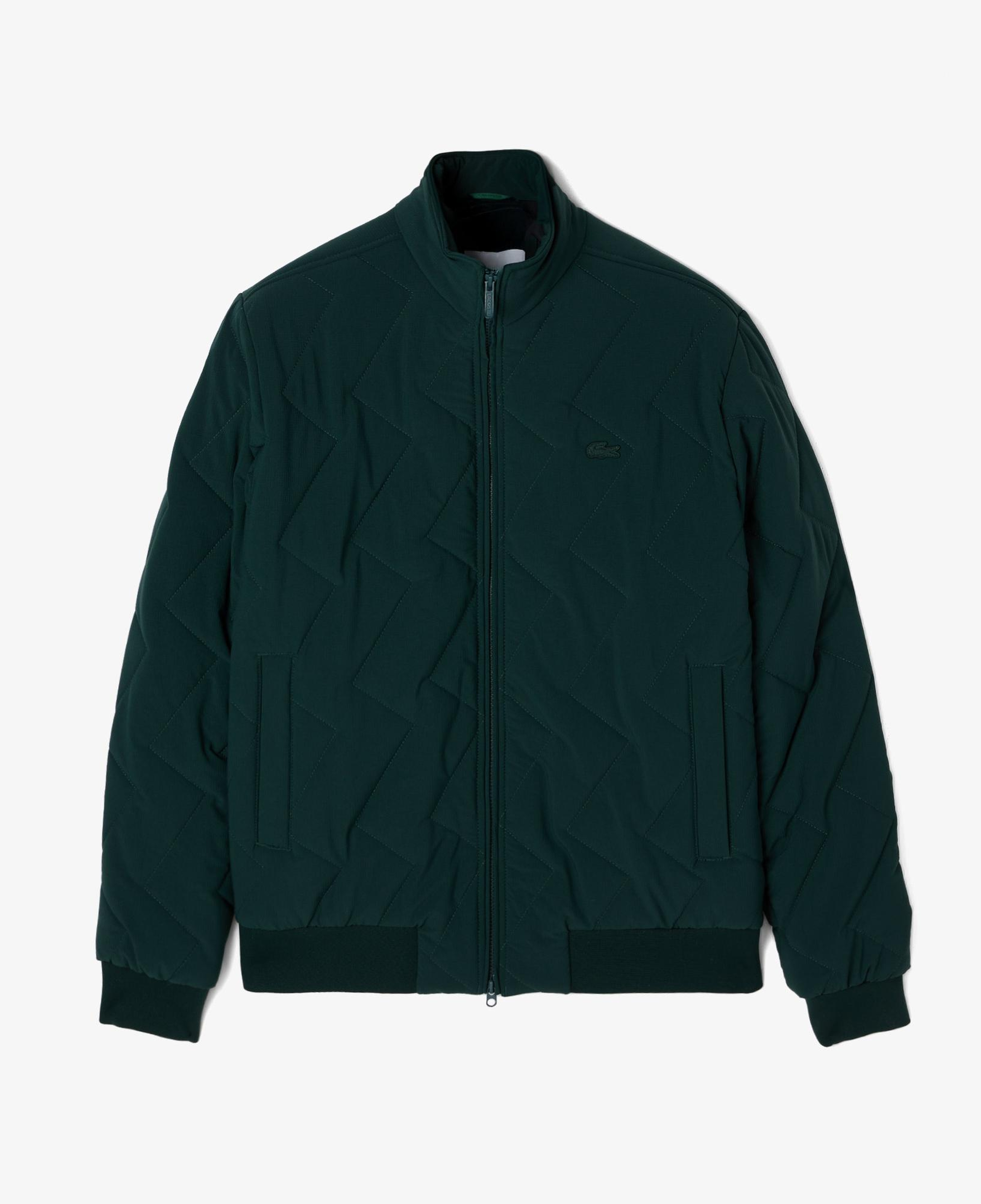 Lacoste Erkek Dik Yaka Kapitone Koyu Yeşil Mont