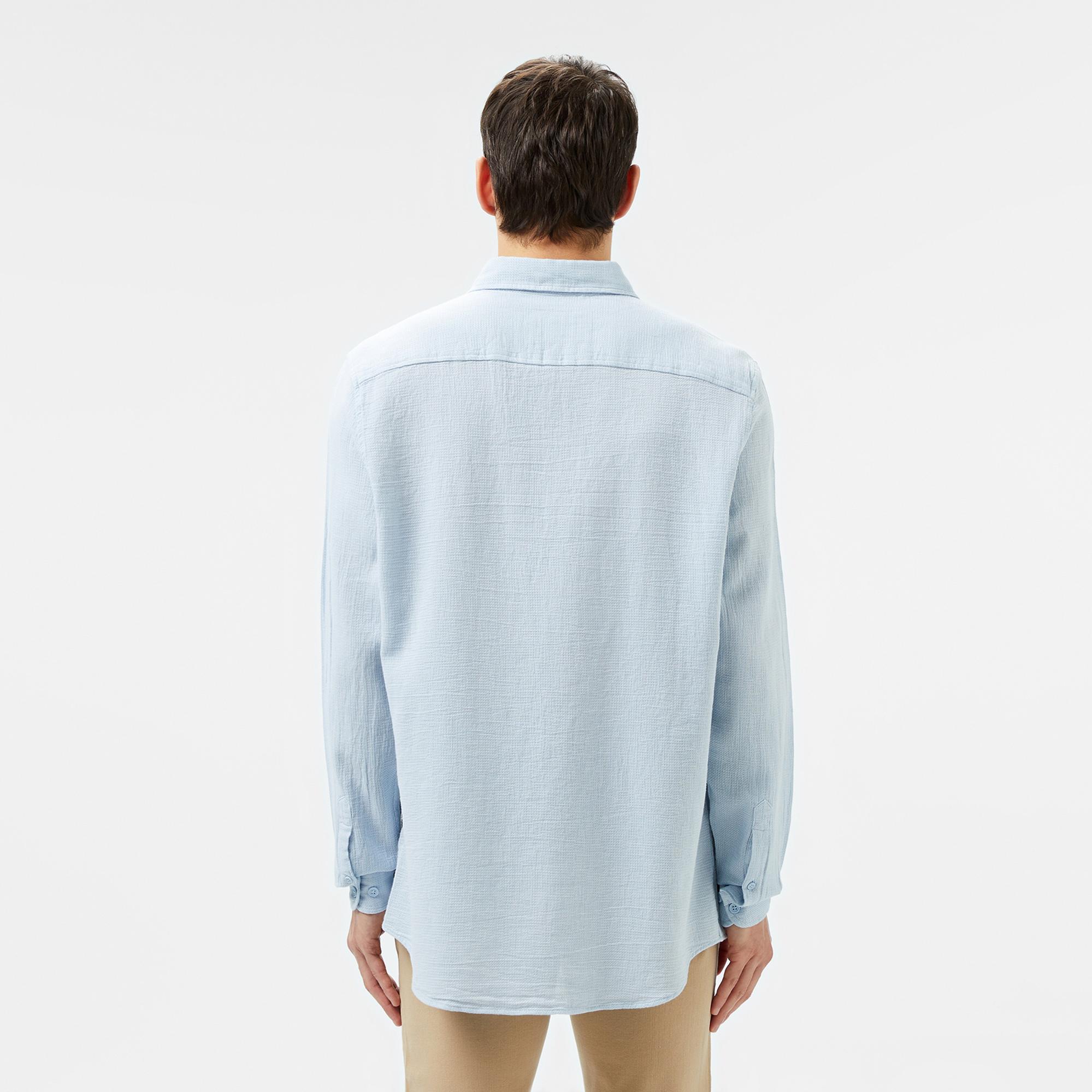 Lacoste Erkek Slim Fit Açık Mavi Gömlek