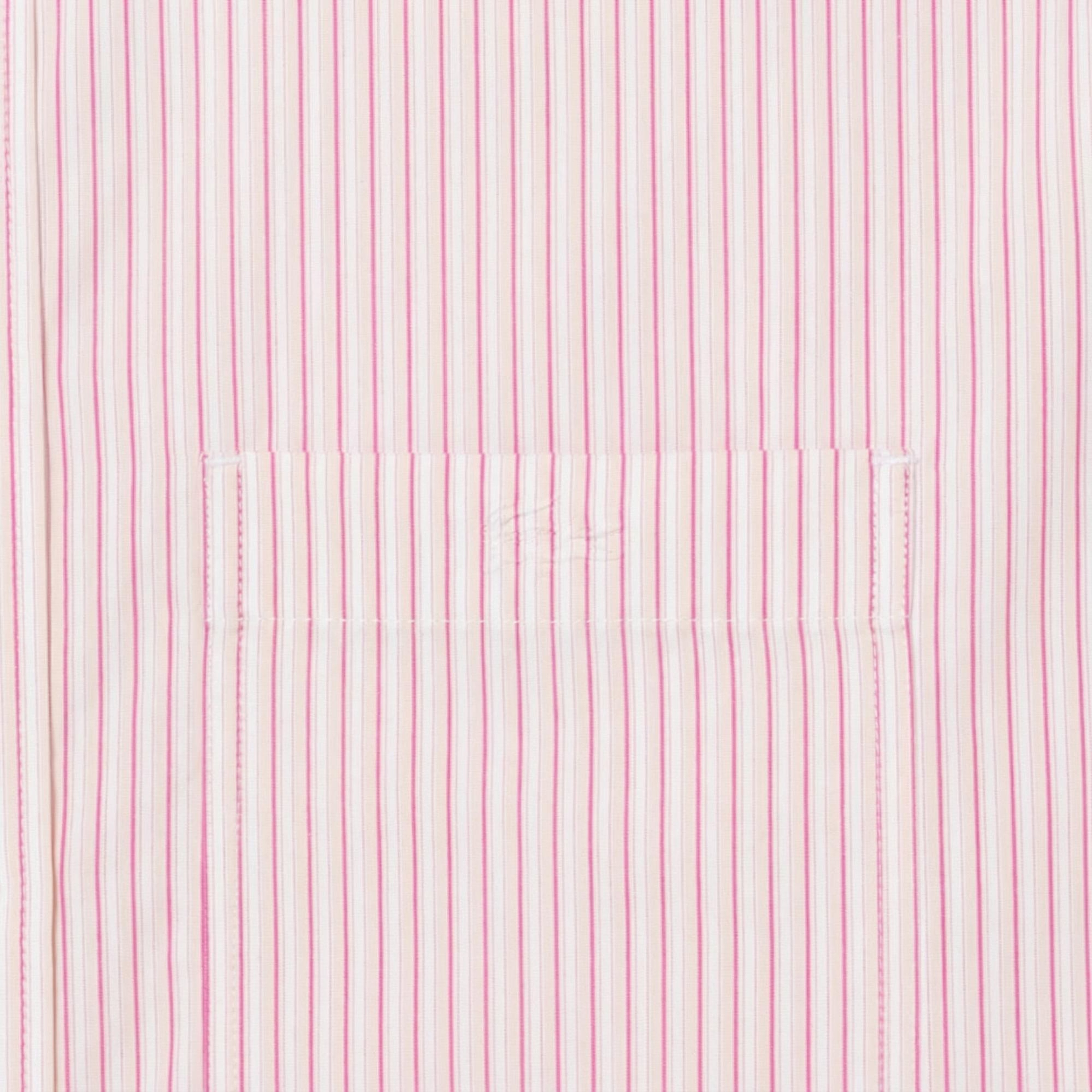 Lacoste Kadın Oversize Fit Çizgili Pembe Gömlek