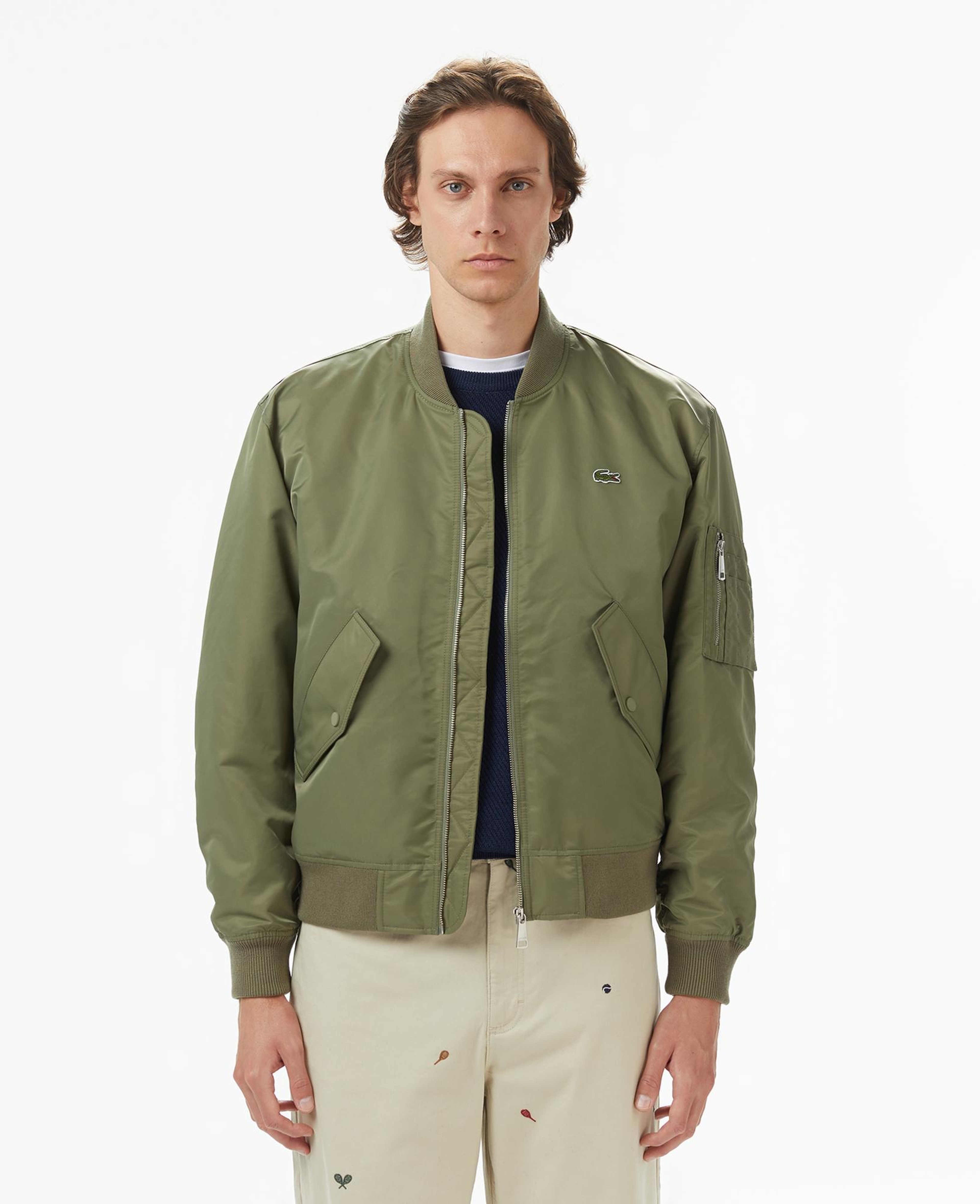 Lacoste Erkek Hakim Yaka Haki Bomber Ceket