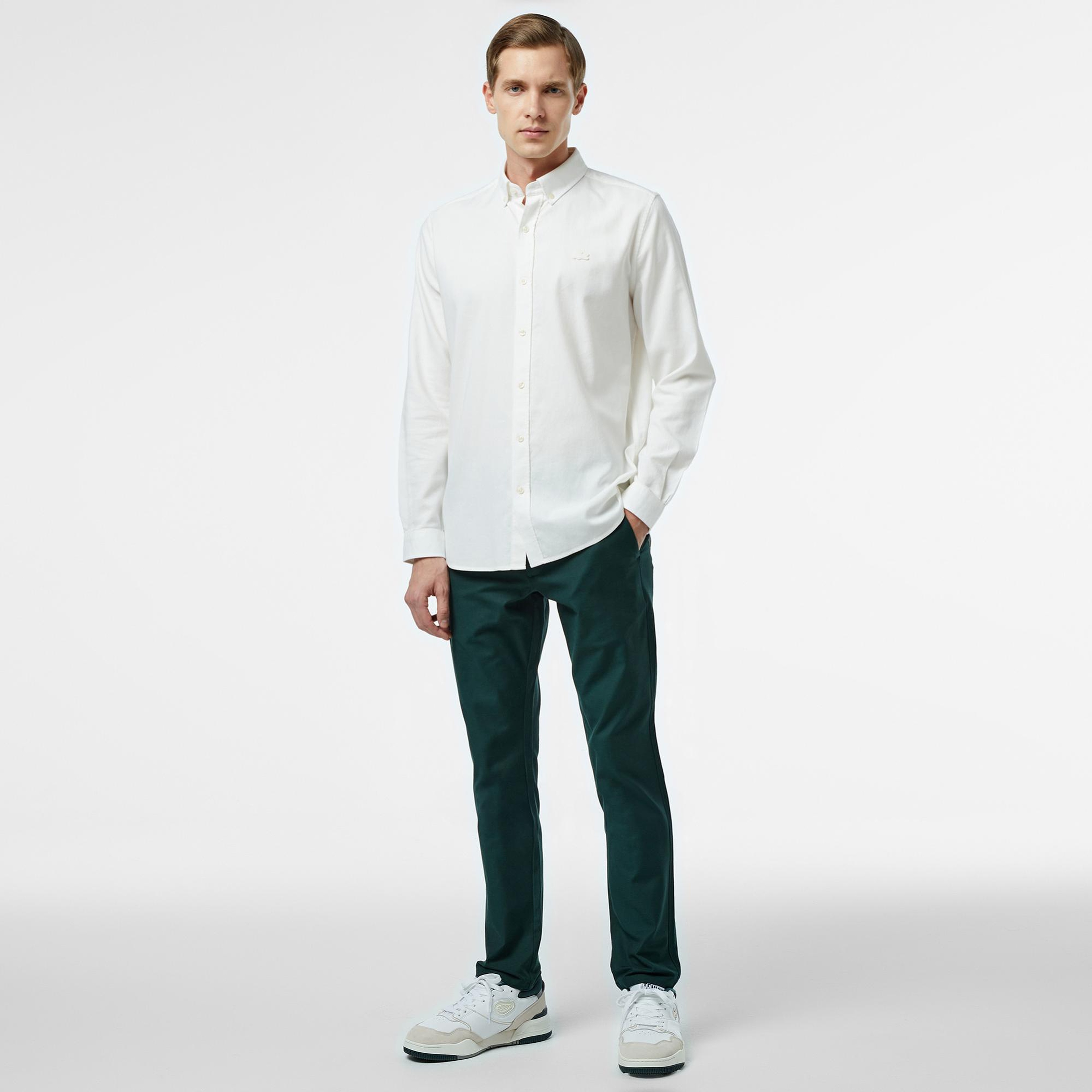 Lacoste Erkek Slim Fit Chino Yeşil Pantolon