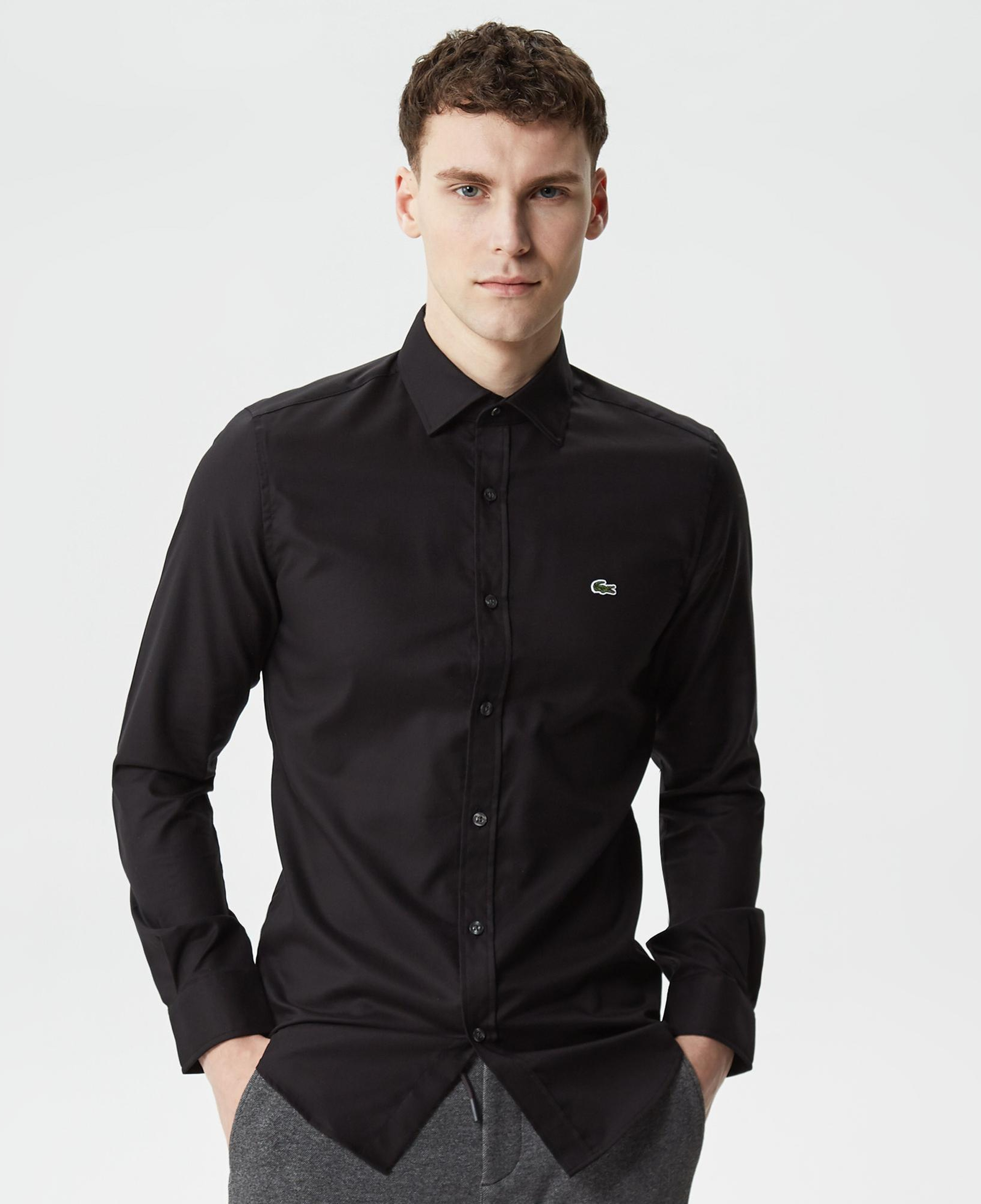 Lacoste Erkek Slim Fit Siyah Gömlek