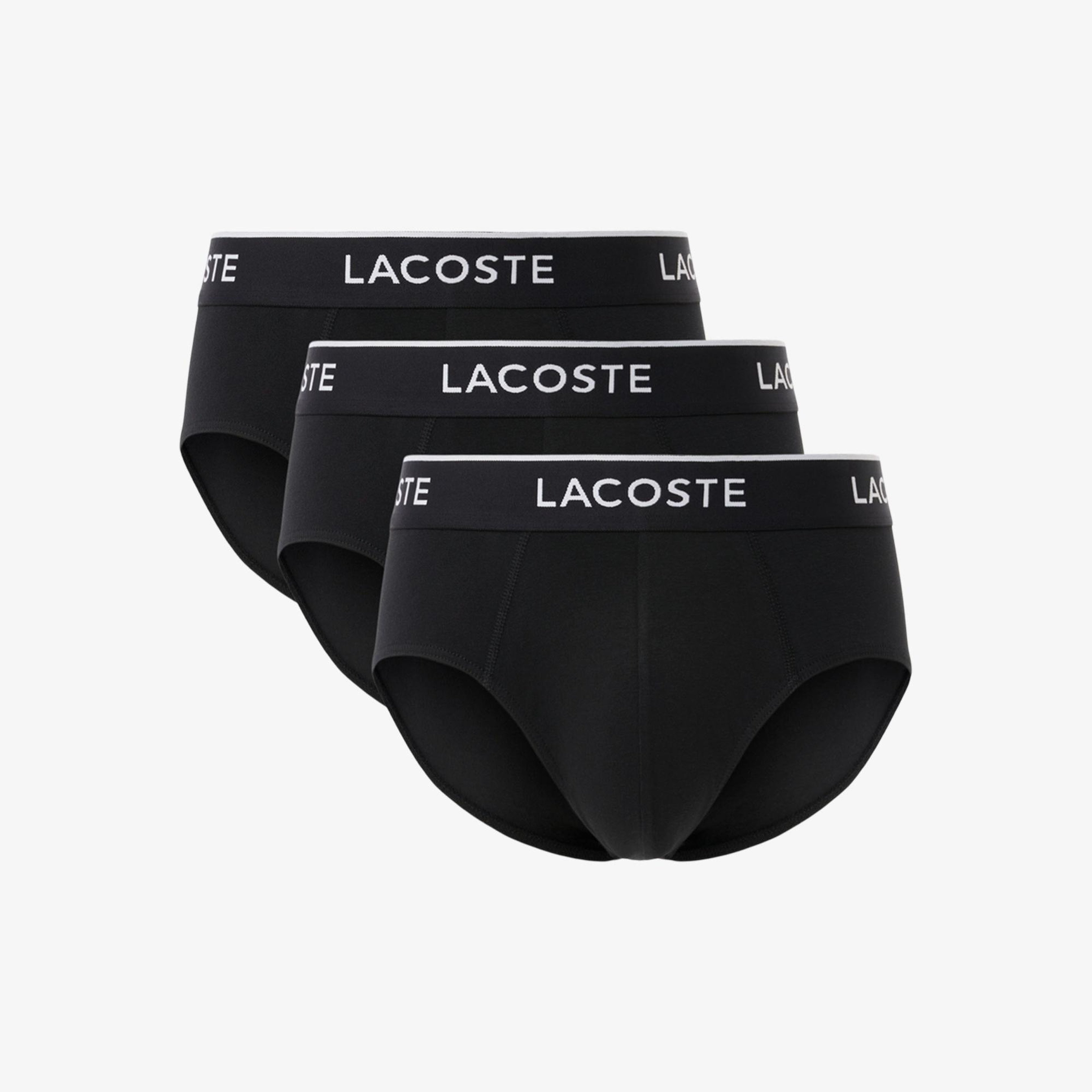 Lacoste Erkek 3'lü Siyah Külot