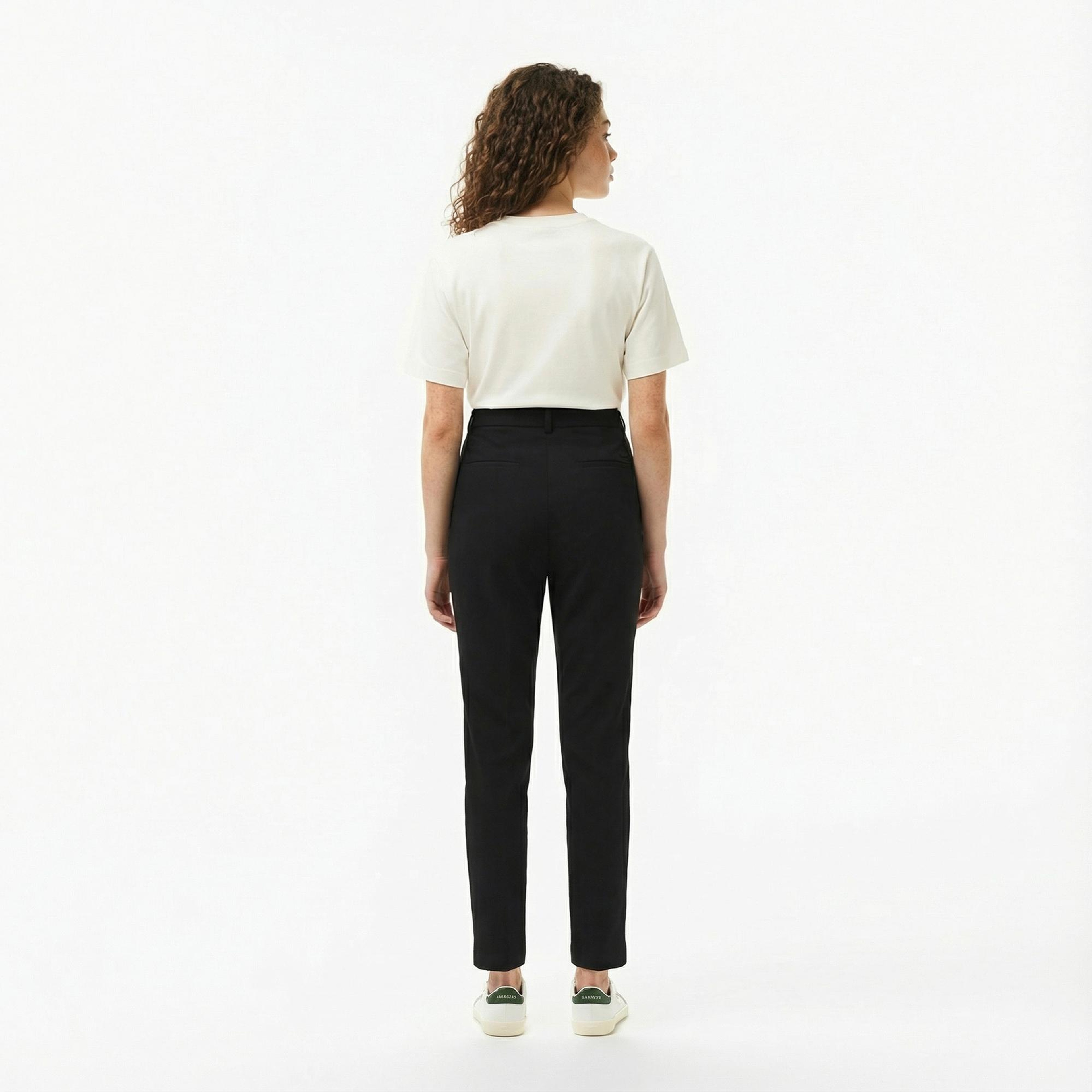 Lacoste Kadın Regular Fit Siyah Pantolon