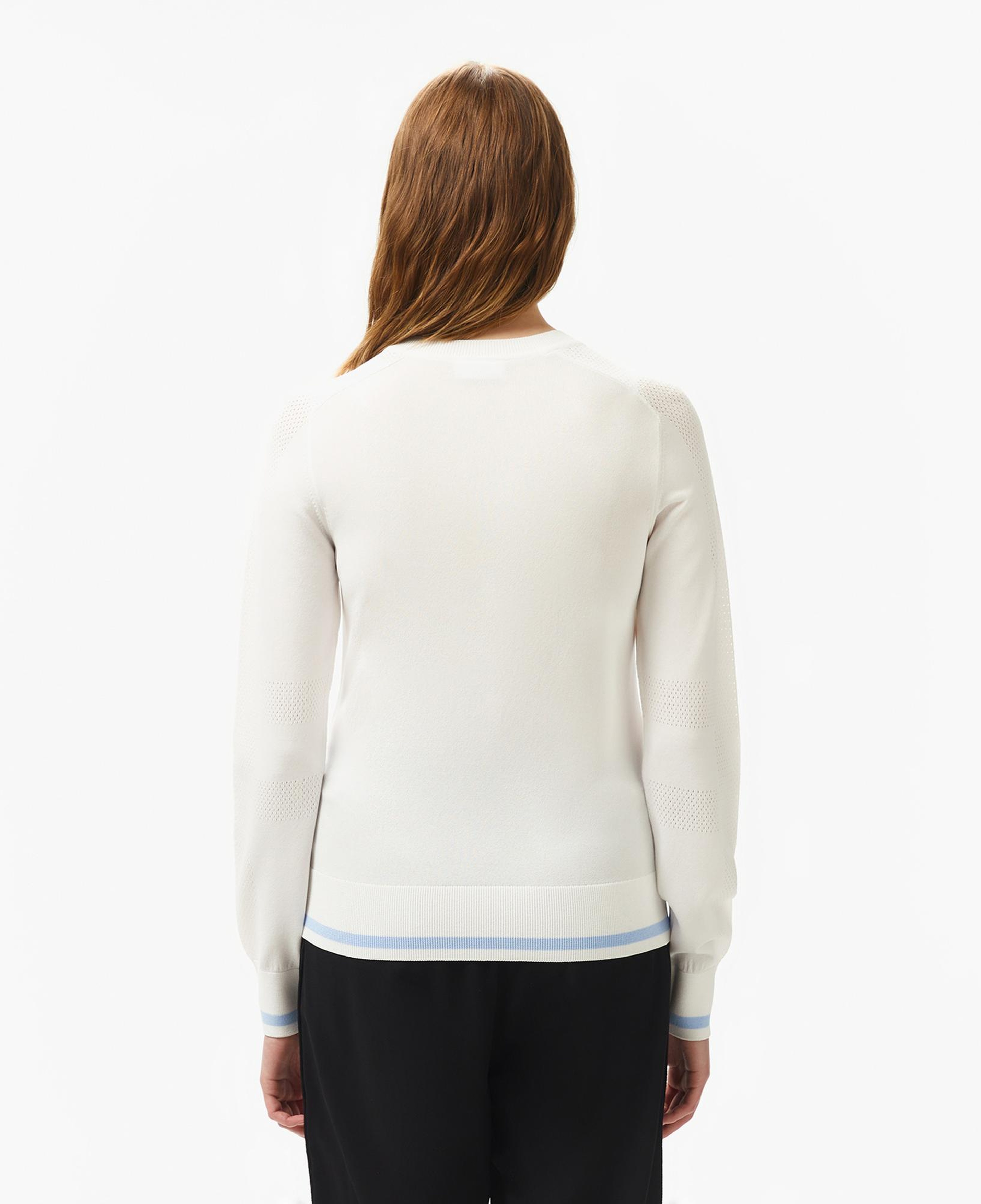 Lacoste Kadın Regular Fit Bisiklet Yaka Beyaz Triko