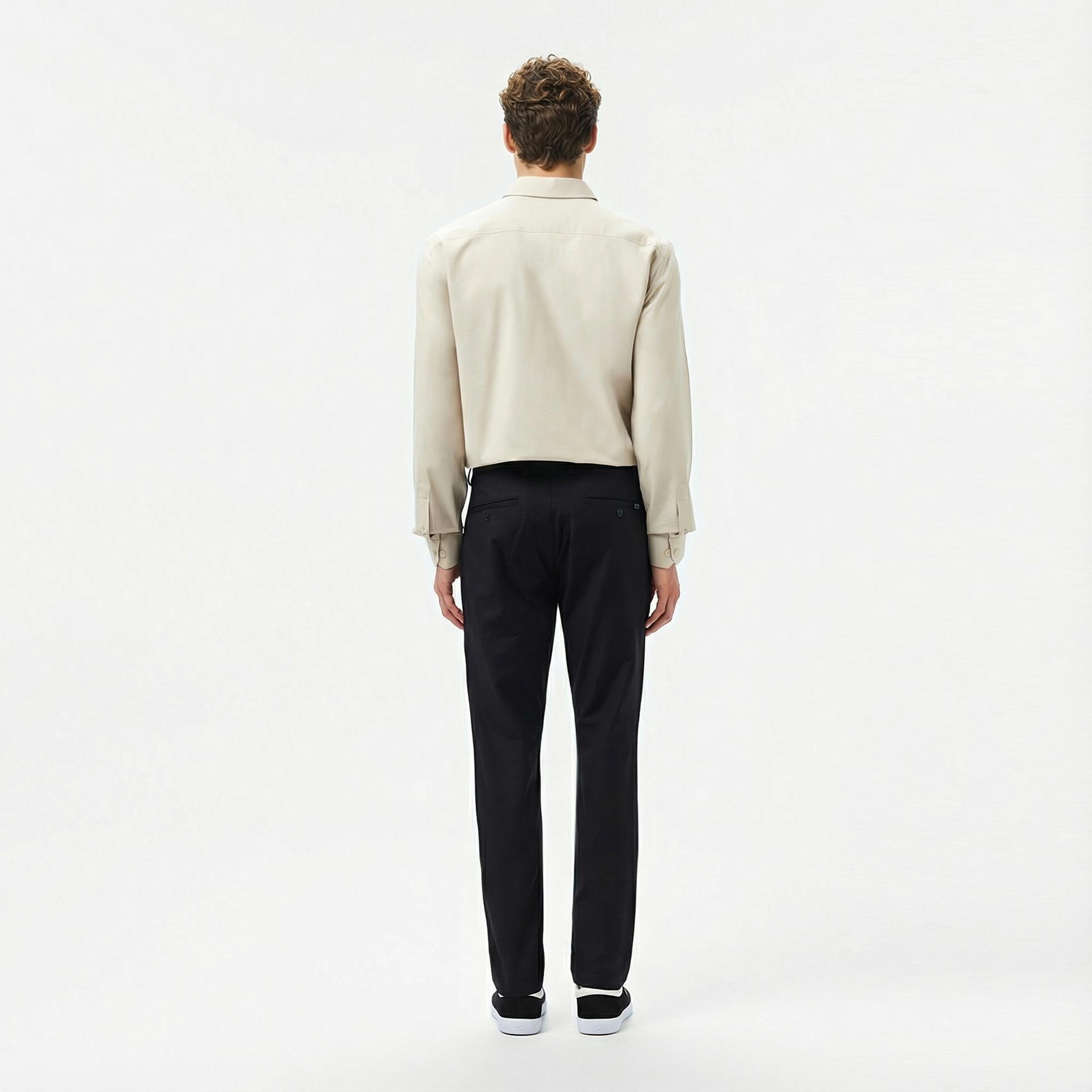 Lacoste Erkek Slim Fit Chino Siyah Pantolon