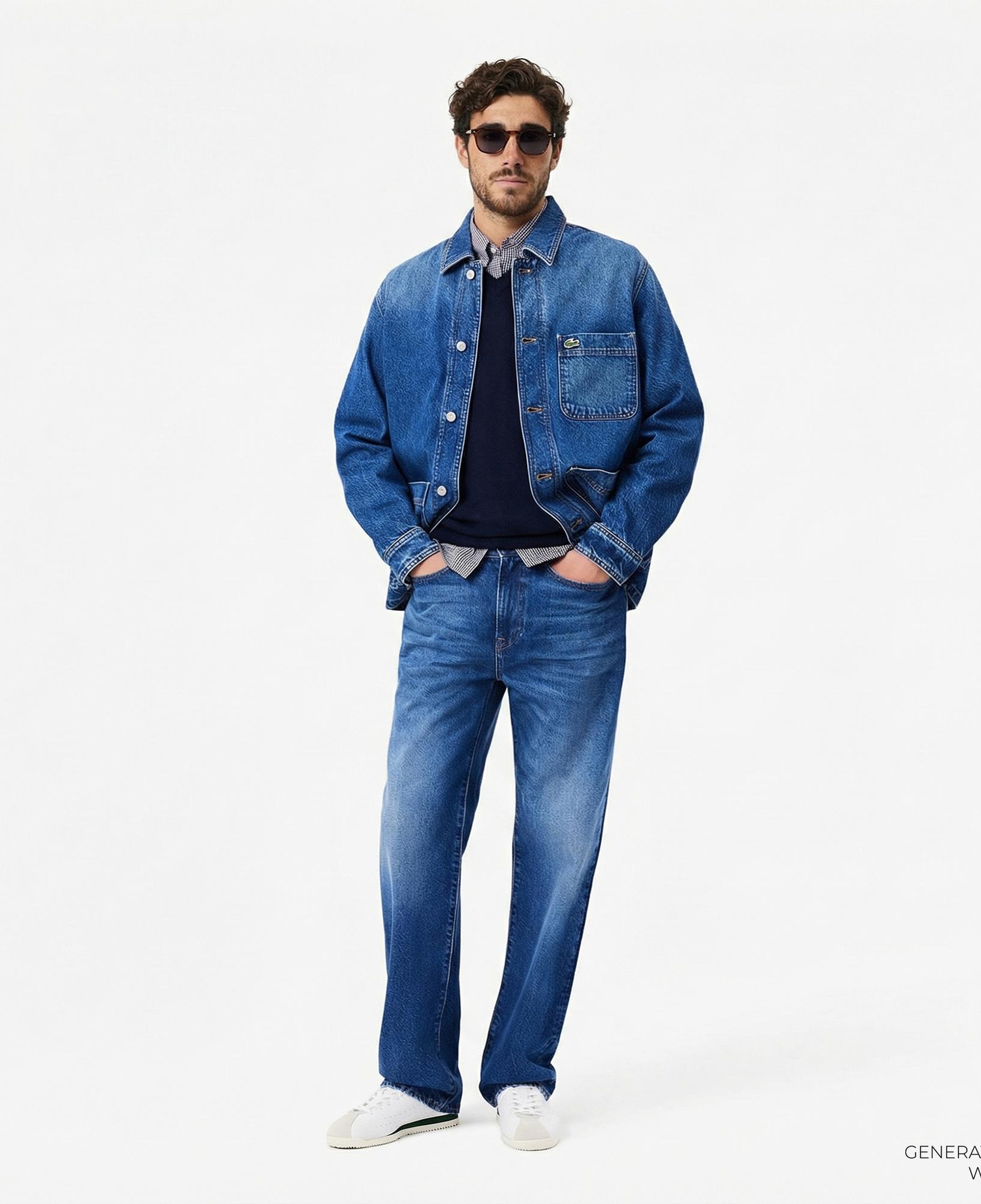 Lacoste Erkek Straight Fit Lacivert Jean Pantolon