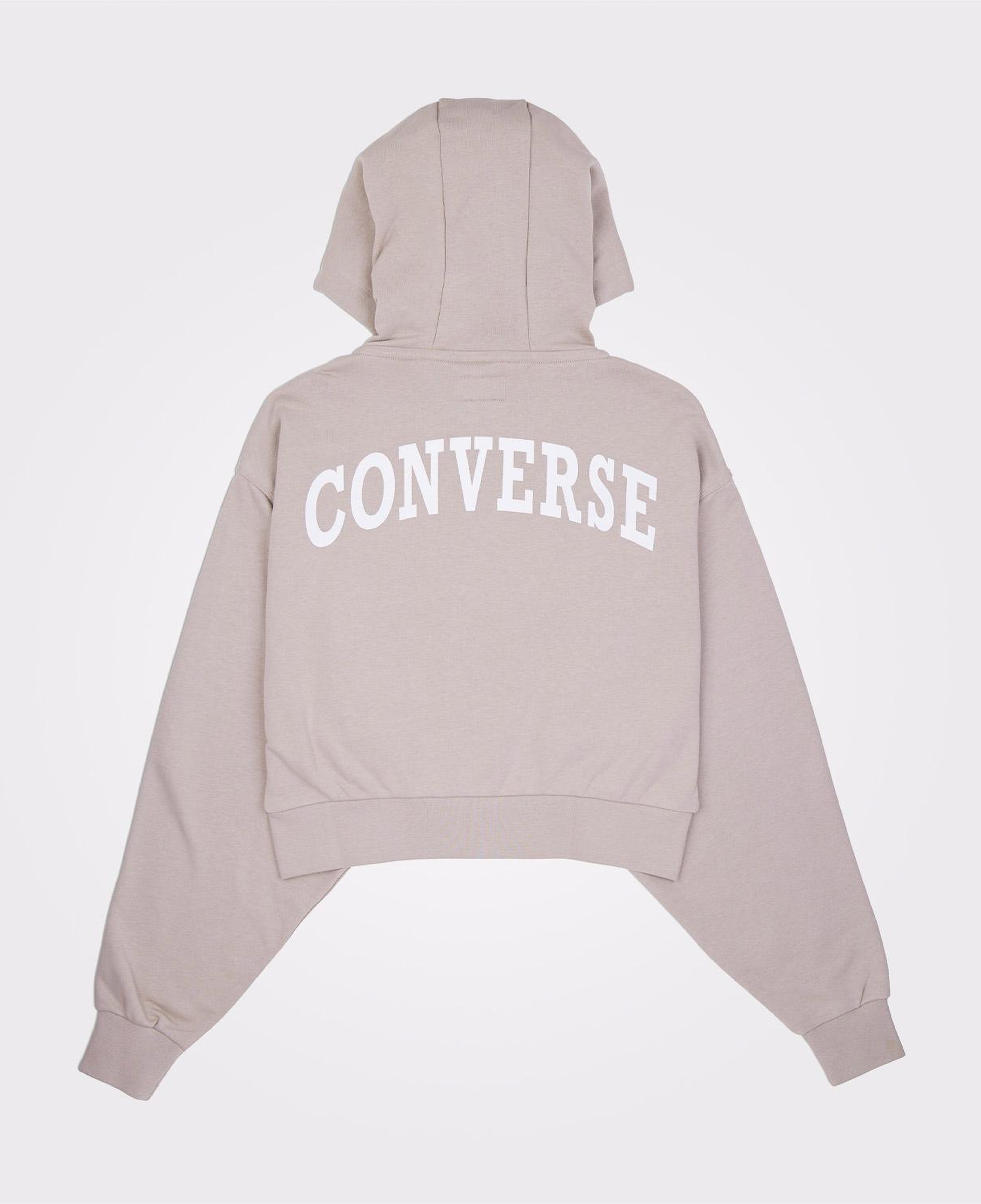 Converse Kadın Fermuarlı Bej Eşofman Üstü